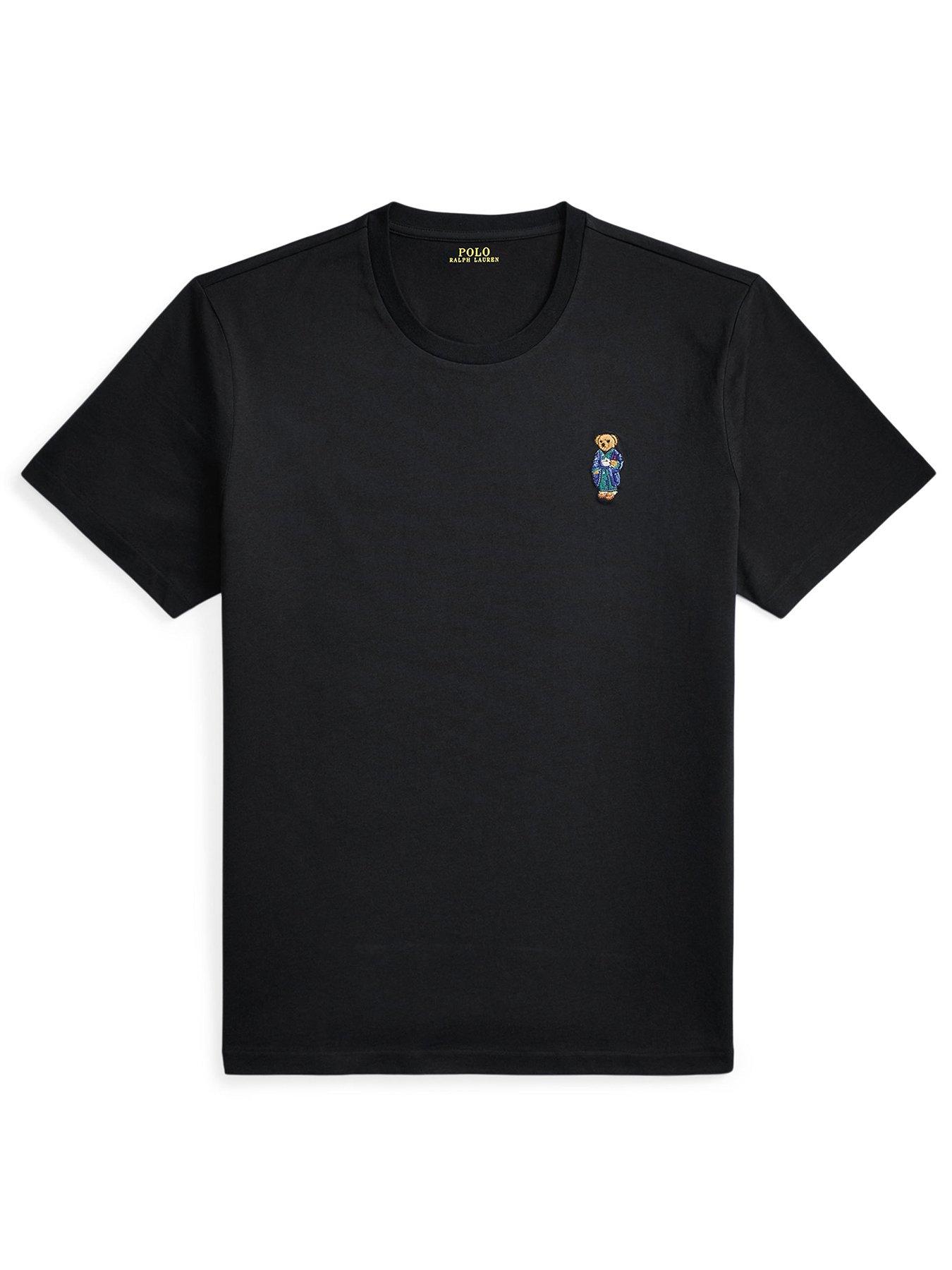 Image 4 of 4 of Polo Ralph Lauren Mens Polo Bear Cotton Jersey Pyjama Top - Black