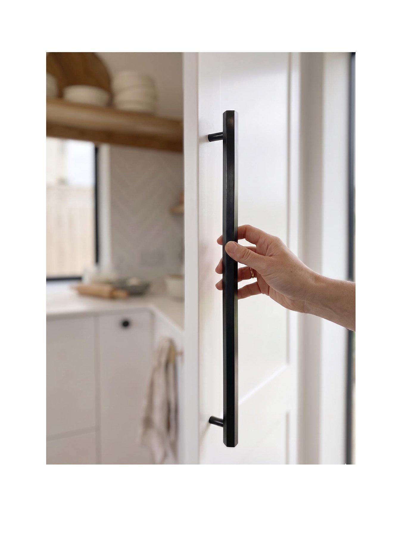 Image 1 of 4 of Pushka Home Brass Bar Handle - Black - Hole Centre 384mm - Hexagonal
