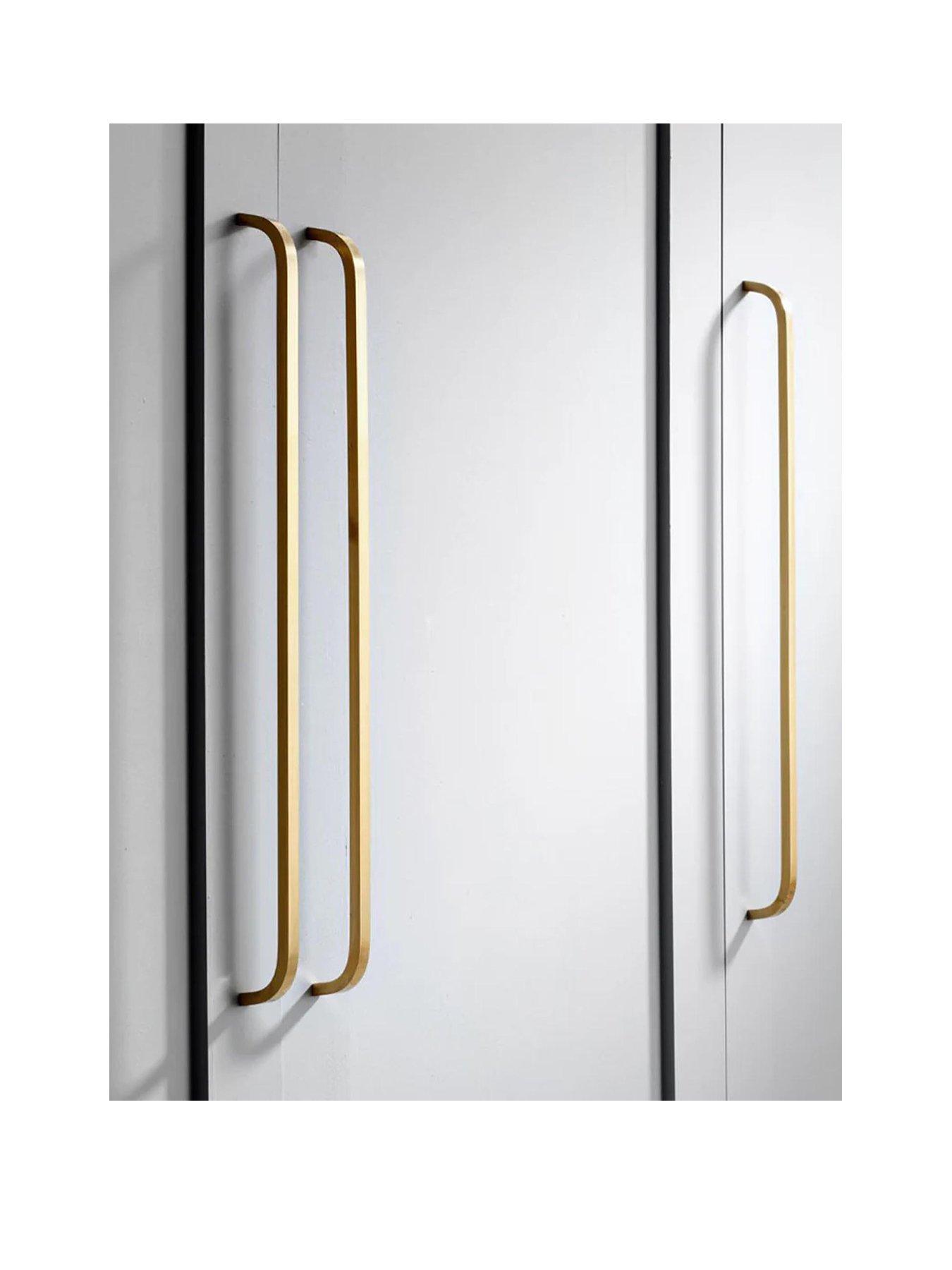 Pushka Home Brass Bar Handle - Gold - Hole Centre 288mm - Curved