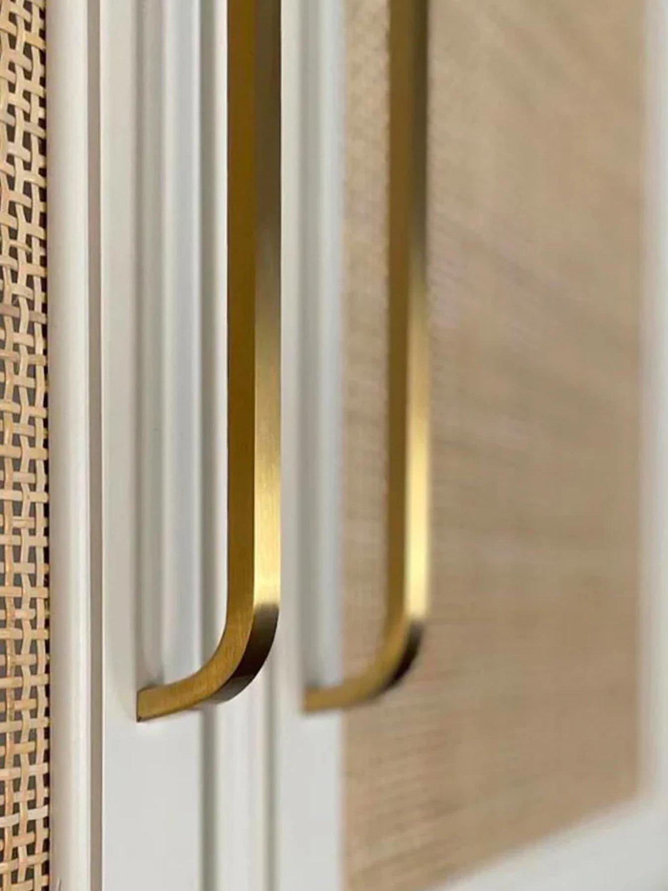 Image 2 of 7 of Brass Bar Handle - Gold - Hole Centre 448mm - Curved