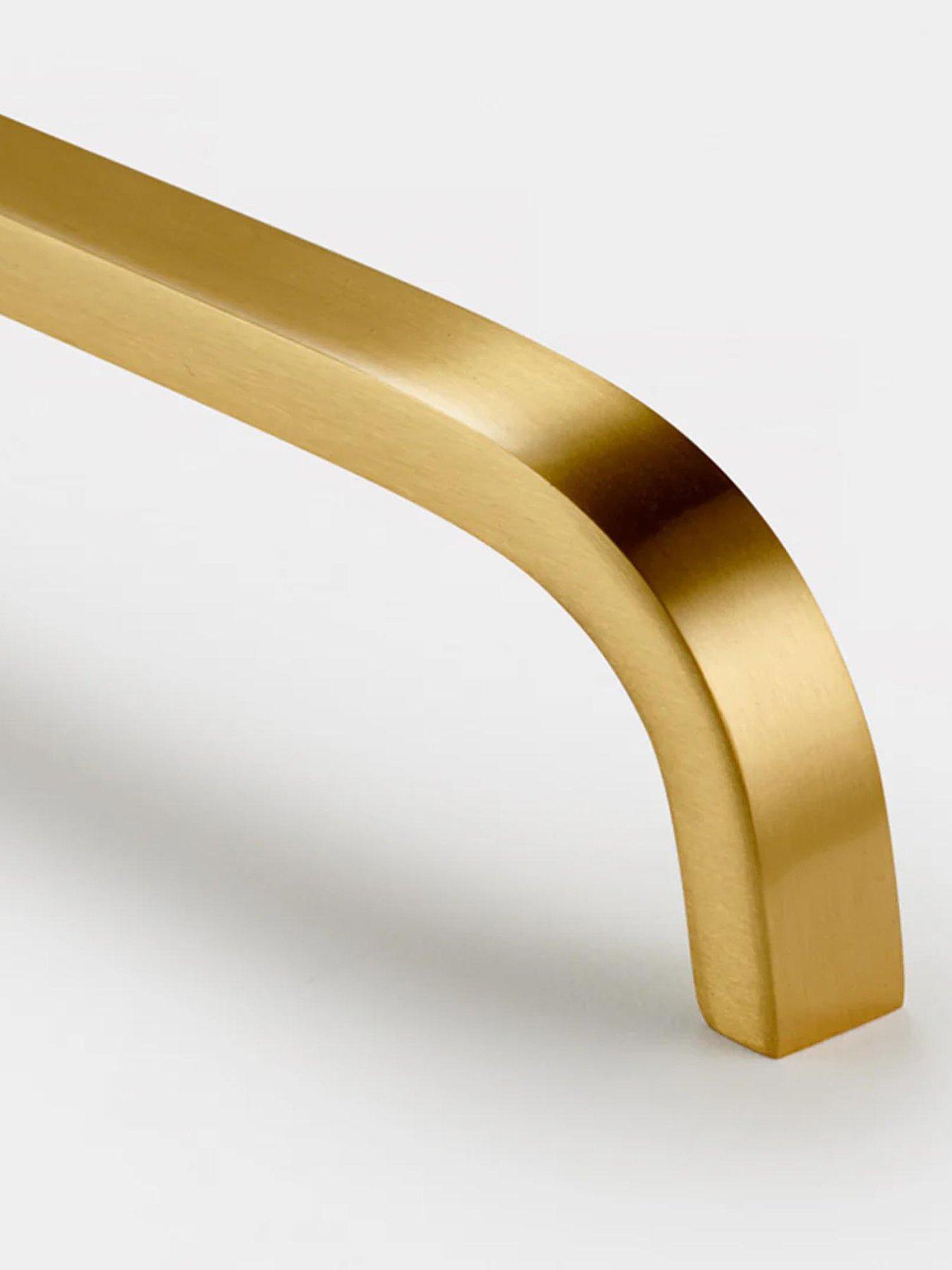 Image 5 of 7 of Brass Bar Handle - Gold - Hole Centre 448mm - Curved