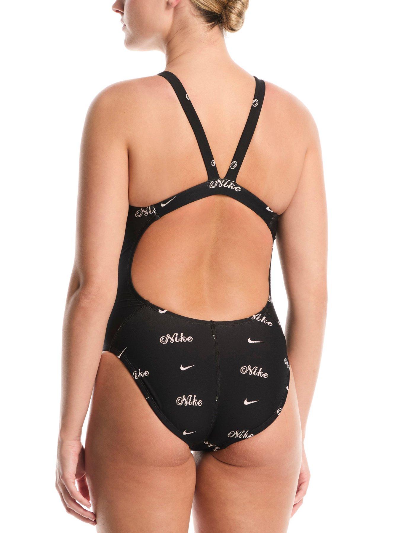 Image 2 of 4 of Nike Women's Performance Fastback One Piece Swimsuit - Black