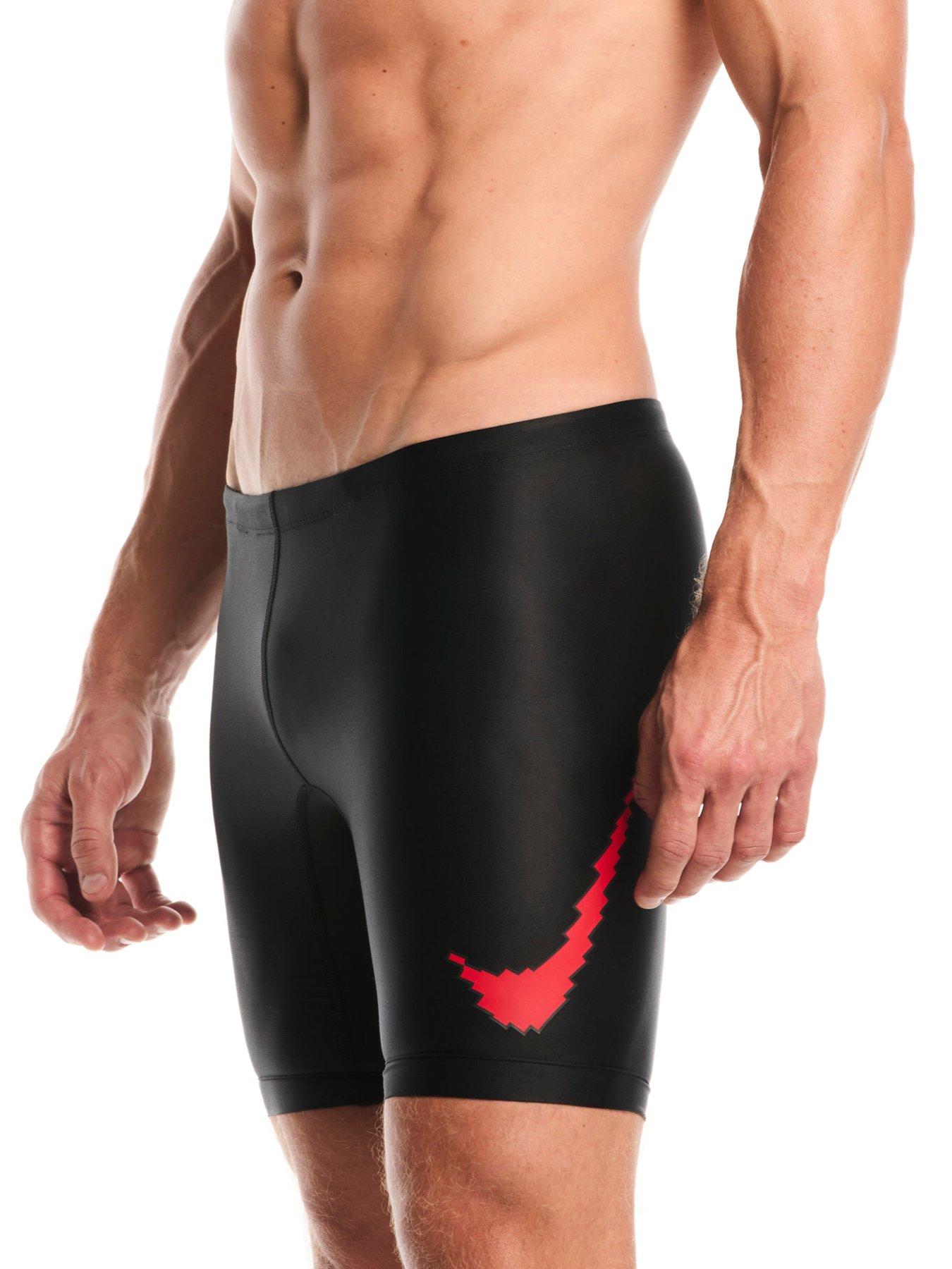 Image 1 of 6 of Nike Junior Boys Swim Performance Logo Graphic Jammer - Black