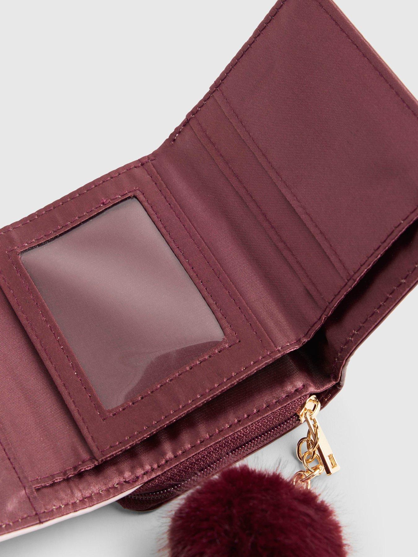Image 3 of 3 of River Island Girls Patent Embossed Purse - Burgundy