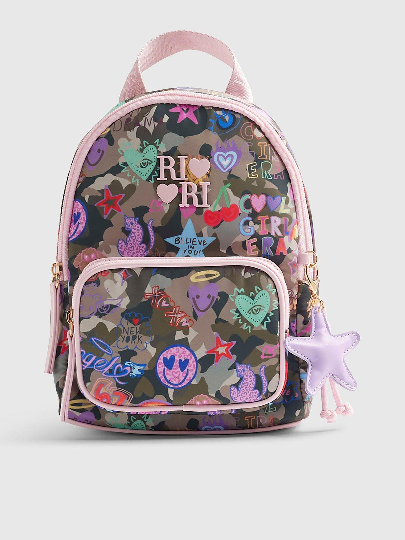 River Island Girls Camouflage Print Backpack - Green