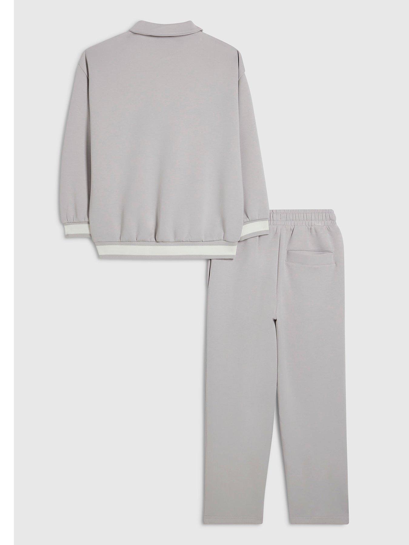 Image 2 of 5 of River Island Boys Premium Rugby Shirt Set - Grey