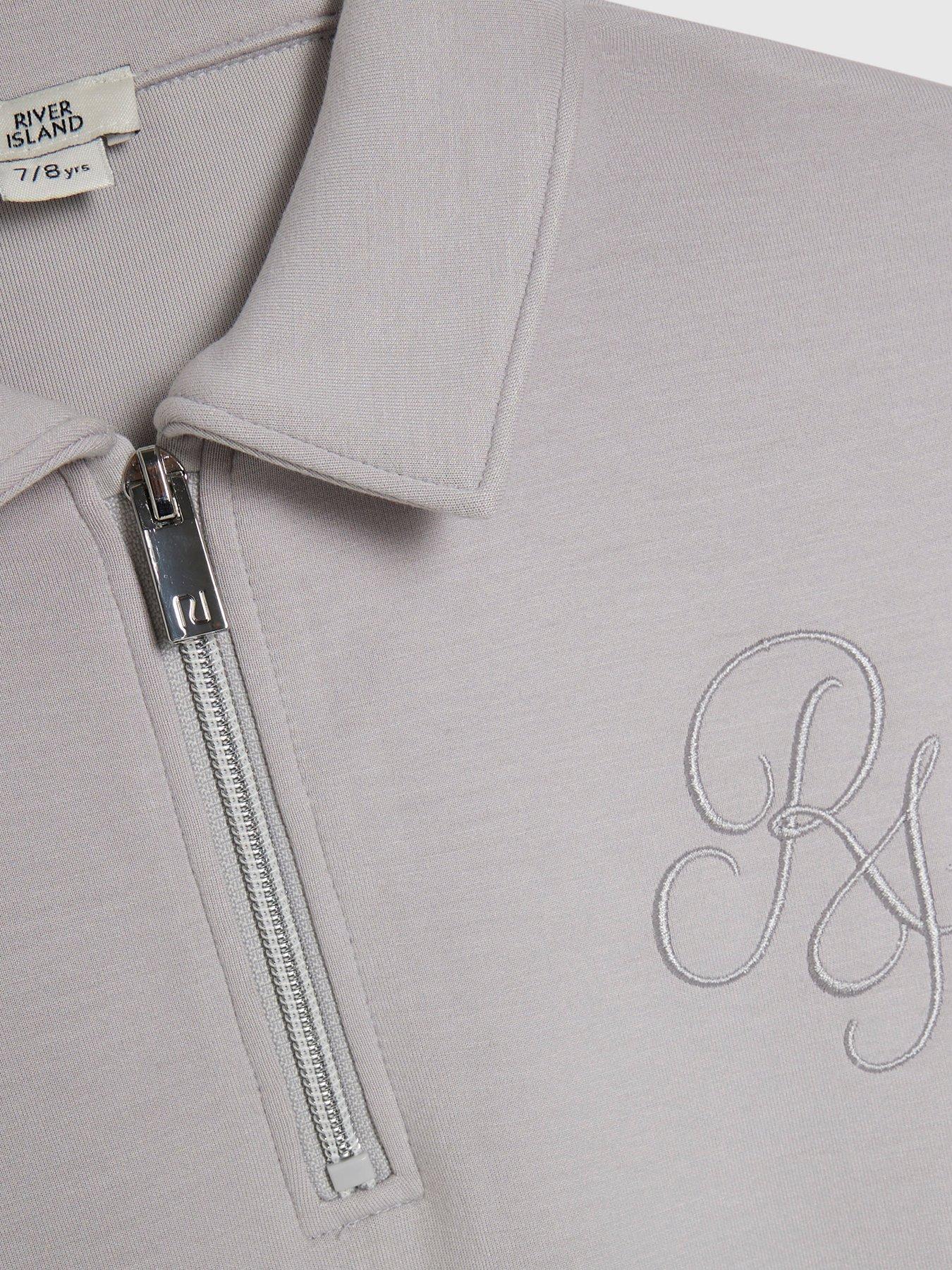 Image 5 of 5 of River Island Boys Premium Rugby Shirt Set - Grey