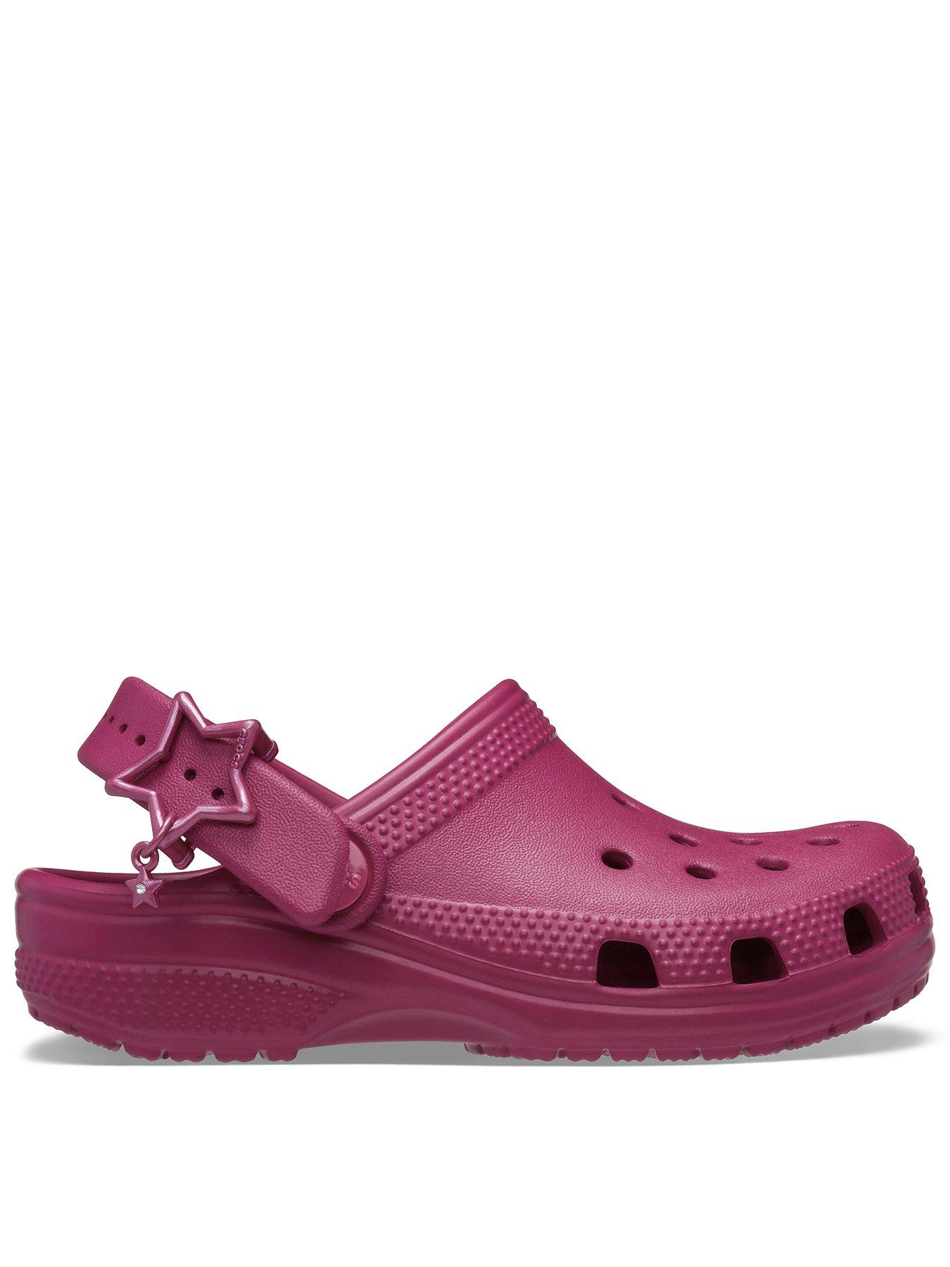 Crocs Kids Classic Star Buckle Clog - Royal Pink