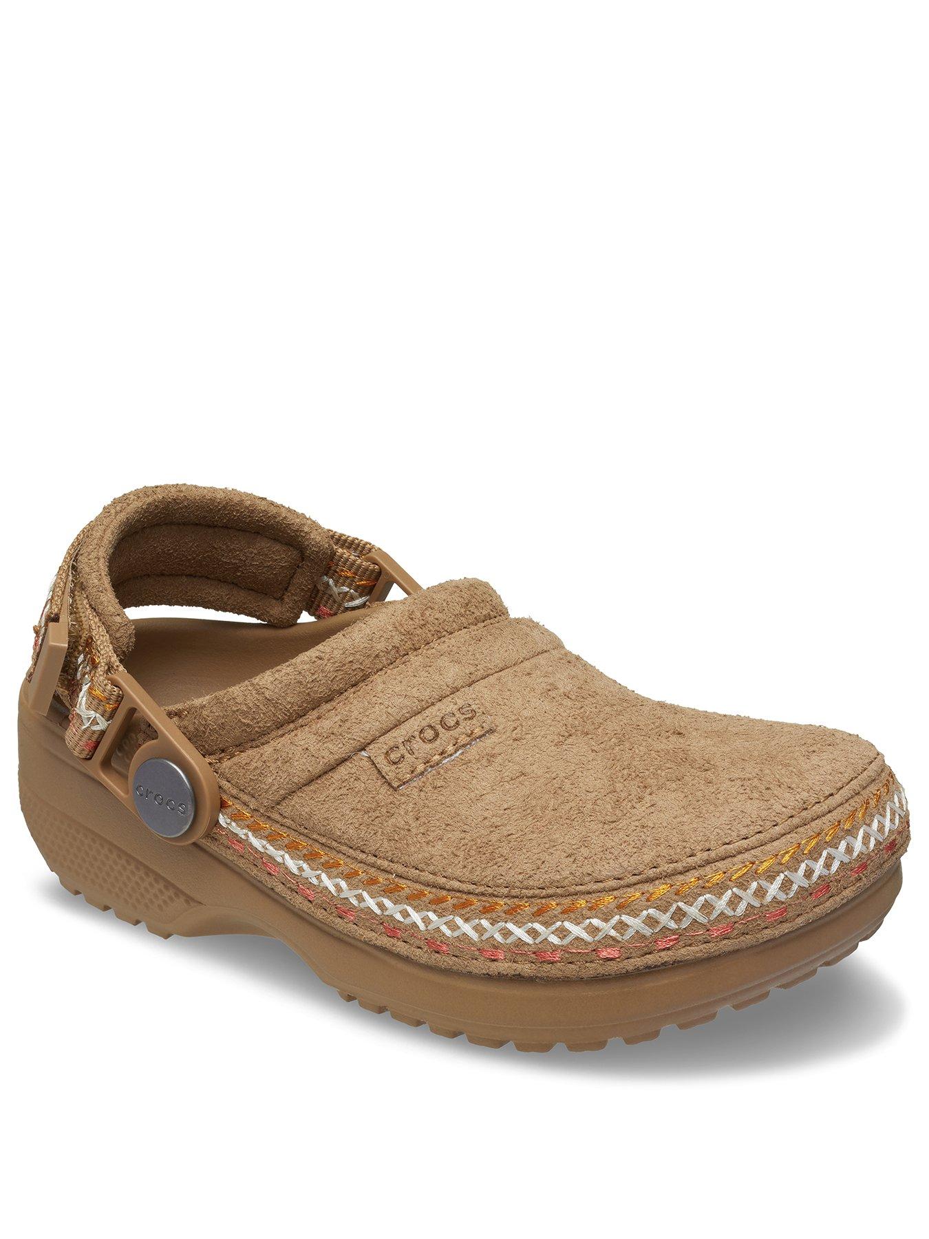Image 2 of 6 of Crocs Junior Crafted Vegan Suede Stitch Clog - Sepia