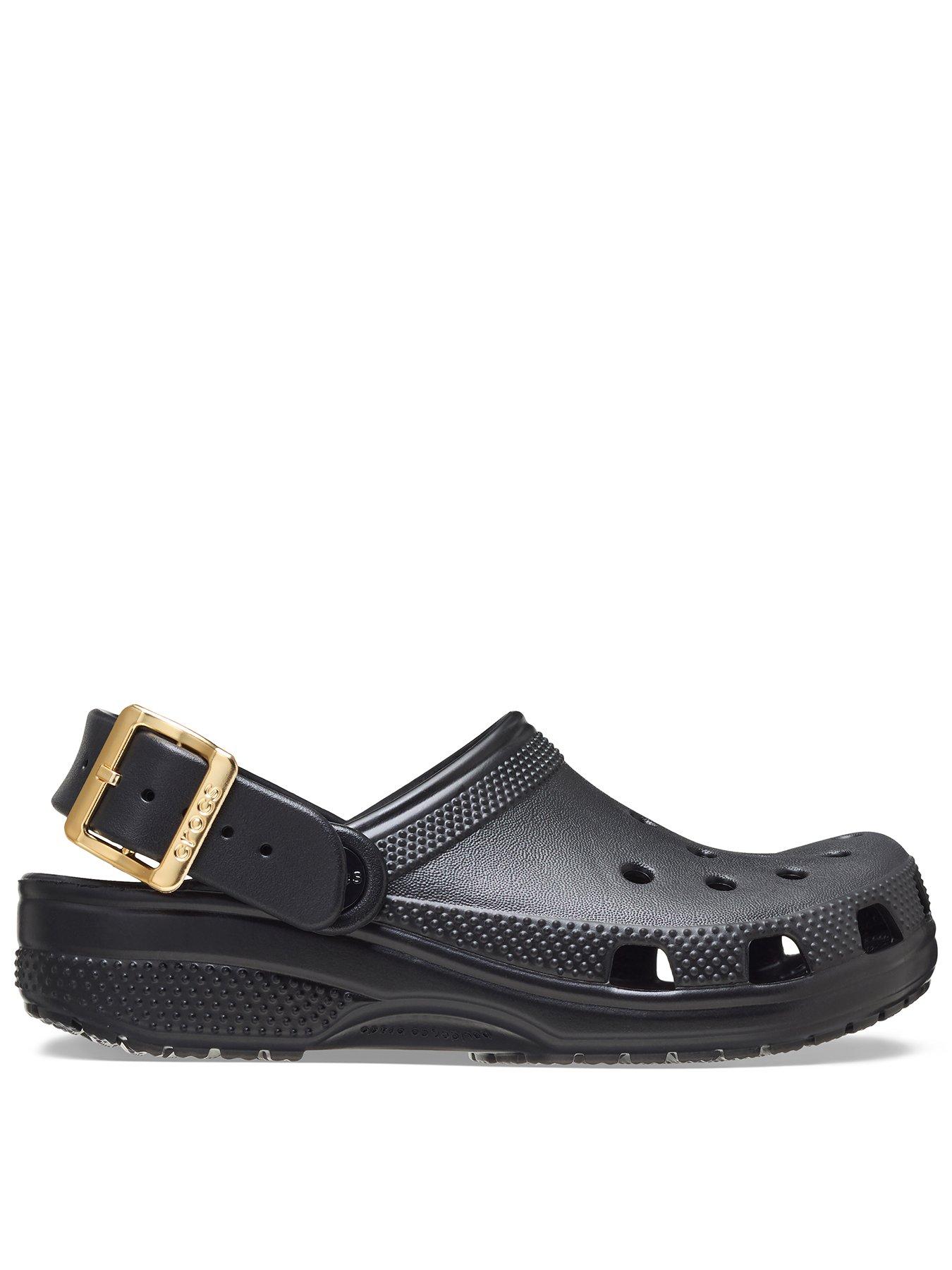 Image 1 of 7 of Crocs Kids Classic Metallic Buckle Clog - Black