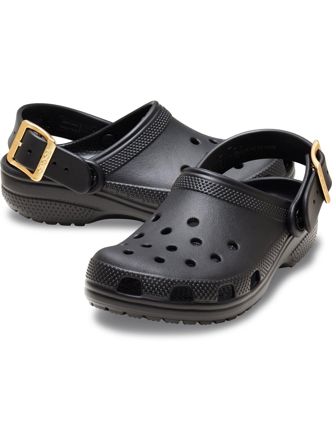 Image 6 of 7 of Crocs Kids Classic Metallic Buckle Clog - Black