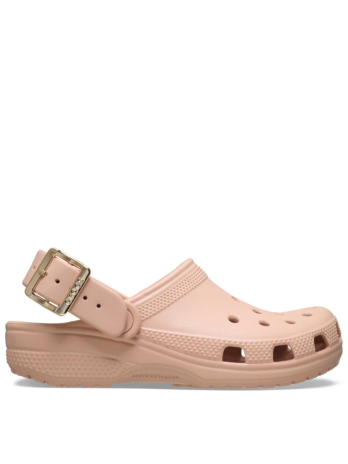Crocs Kids' Classic Metallic Buckle Clog - Blush