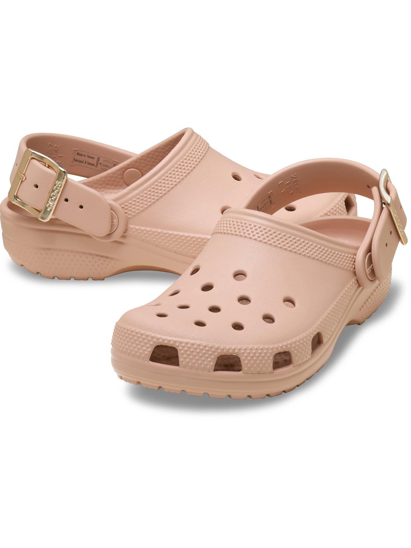 Image 6 of 7 of Crocs Junior Classic Metallic Buckle Clog - Blush