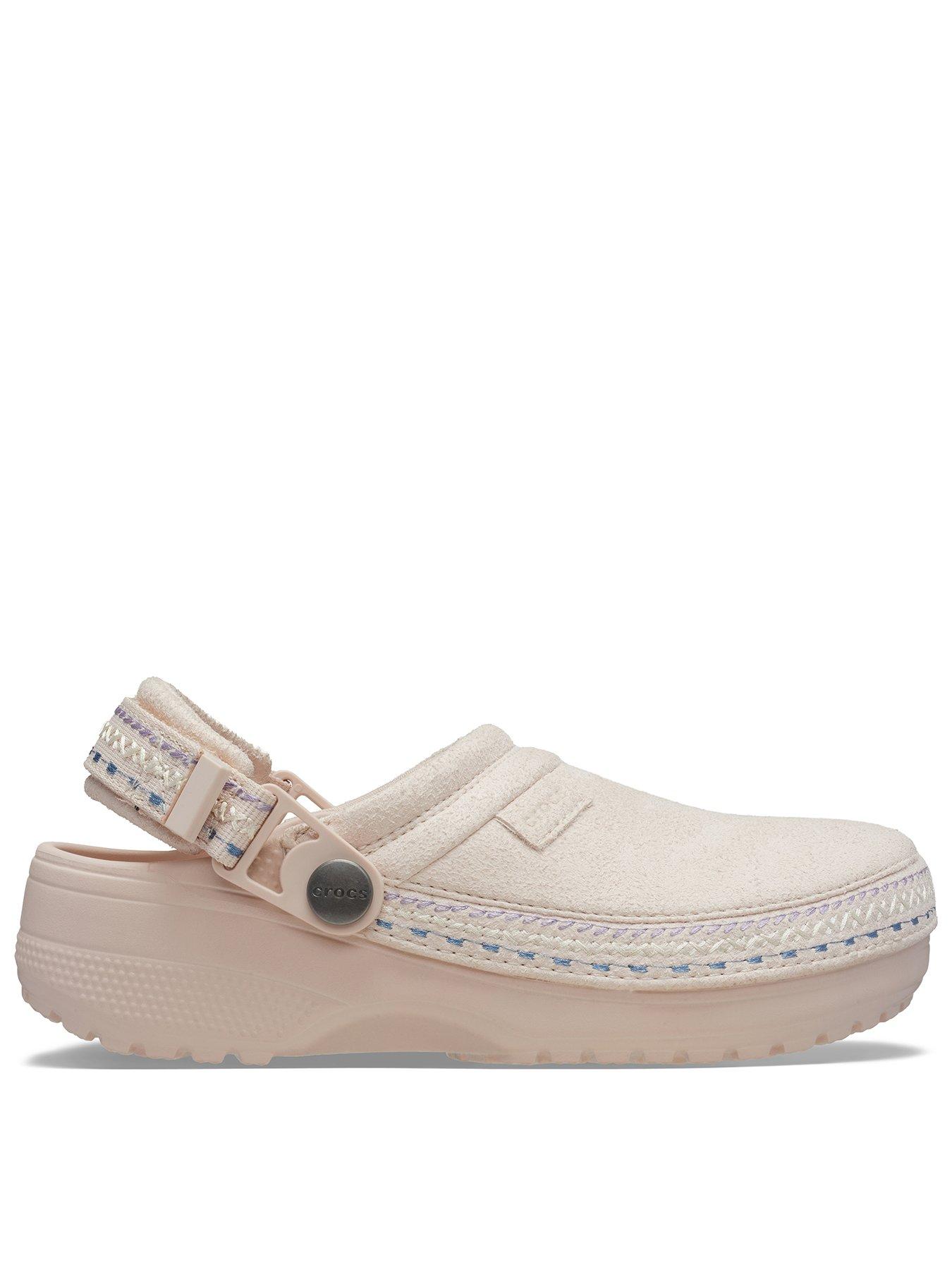 Image 1 of 6 of Crocs Junior Crafted Vegan Suede Stitch Clog - Quartz