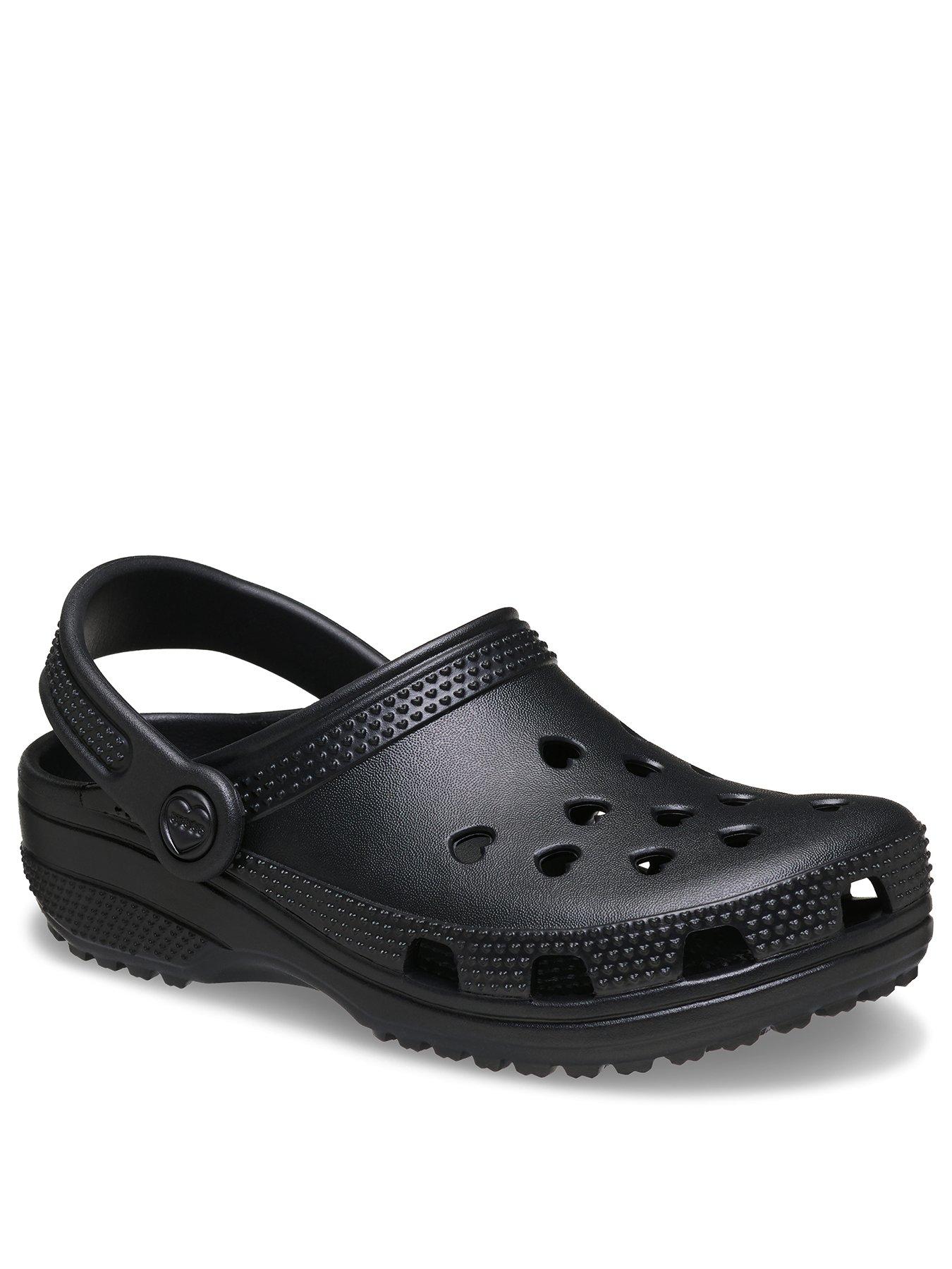 Image 2 of 6 of Crocs Junior Classic Hearts Cut Out Clog - Black