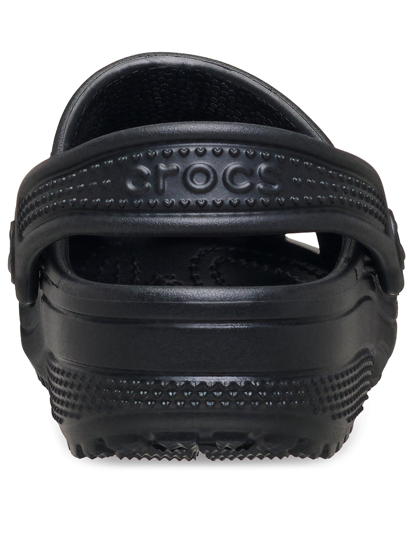 Image 3 of 6 of Crocs Junior Classic Hearts Cut Out Clog - Black