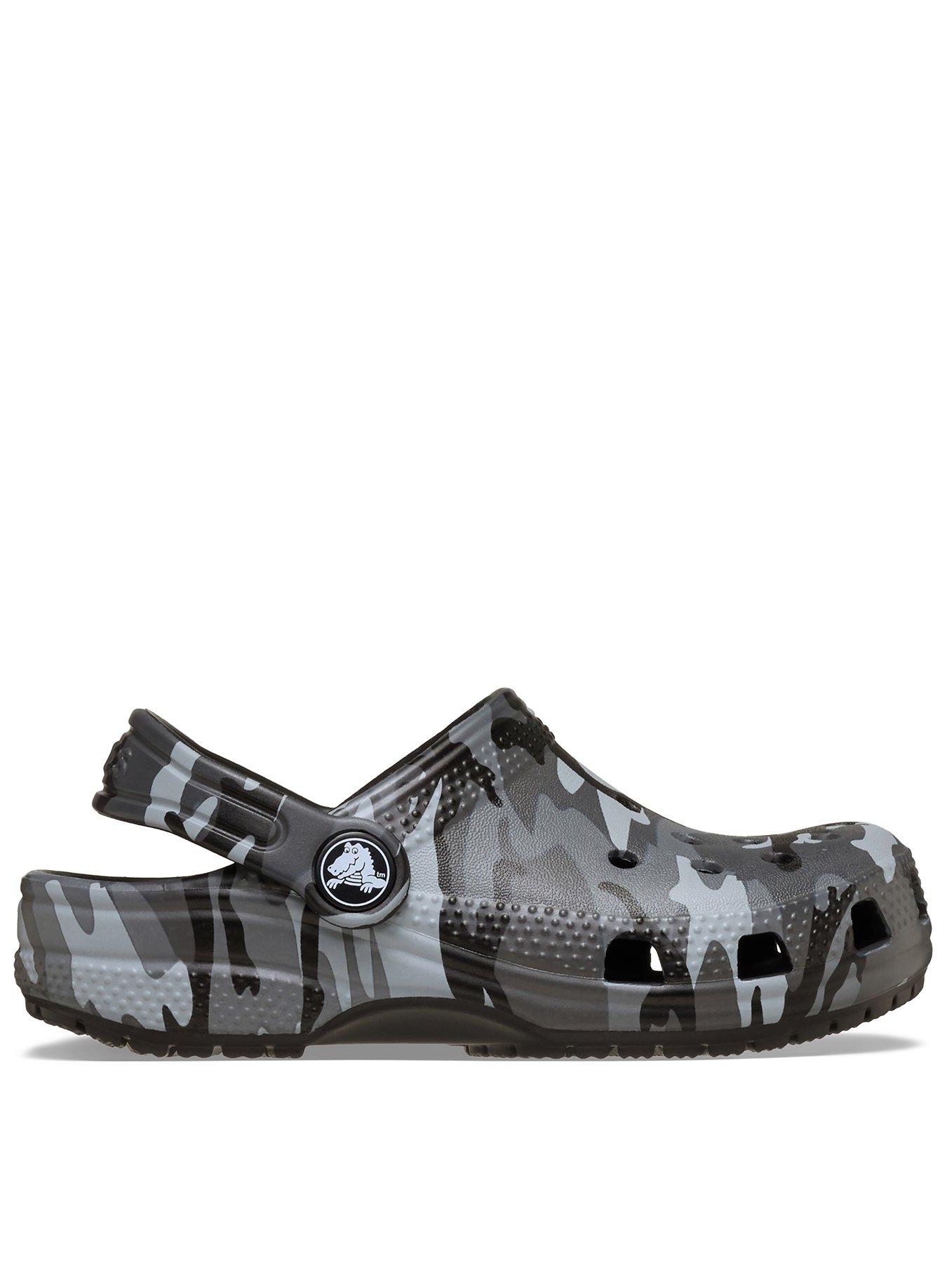 Image 1 of 6 of Crocs Kids Classic Camouflage Clog - Black/slate Grey