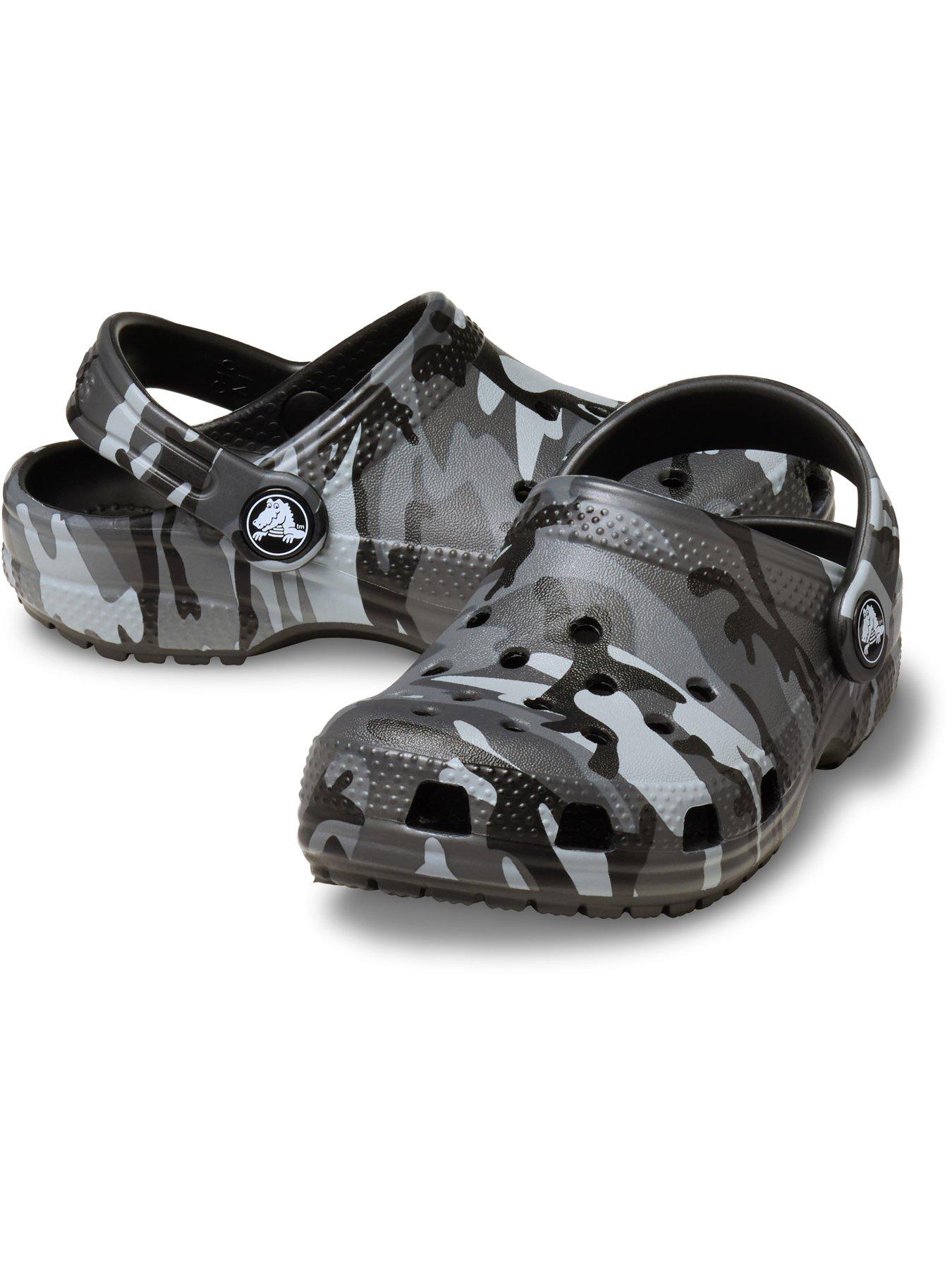 Image 6 of 6 of Crocs Kids Classic Camouflage Clog - Black/slate Grey