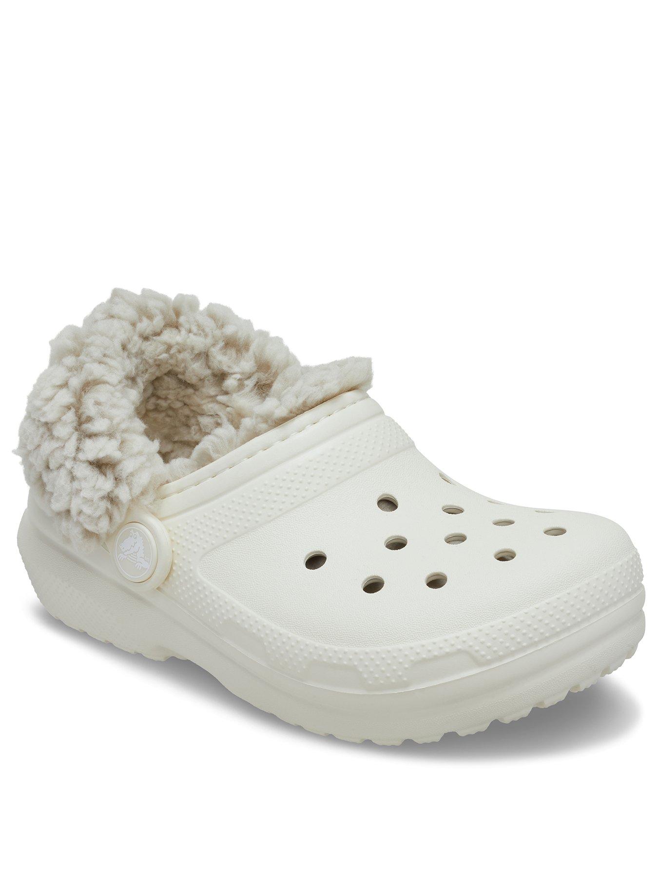 Image 2 of 6 of Crocs Kids Classic Fleece Lined Clog - Summit White