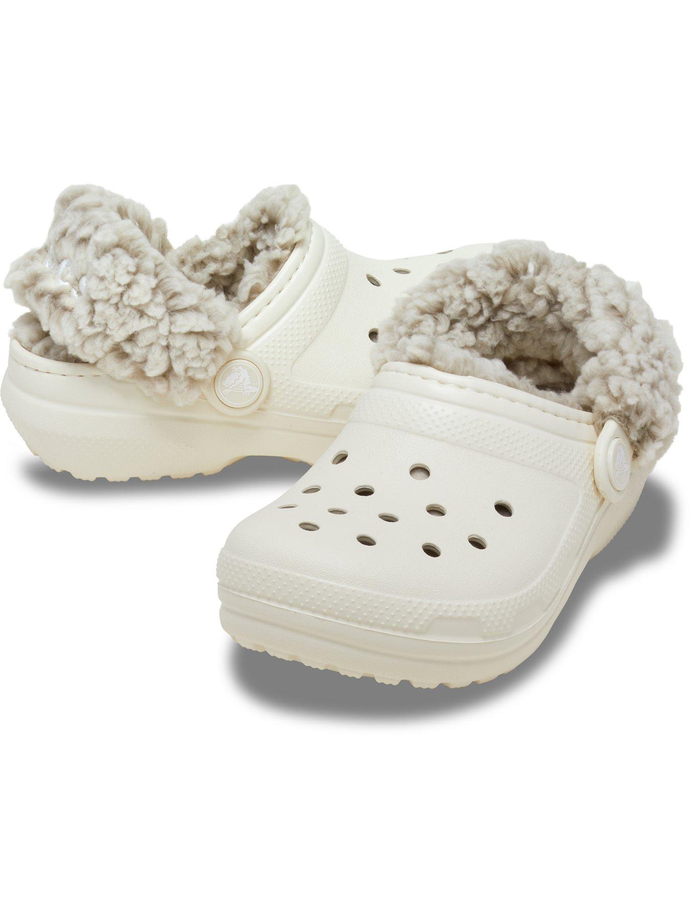 Image 6 of 6 of Crocs Kids Classic Fleece Lined Clog - Summit White
