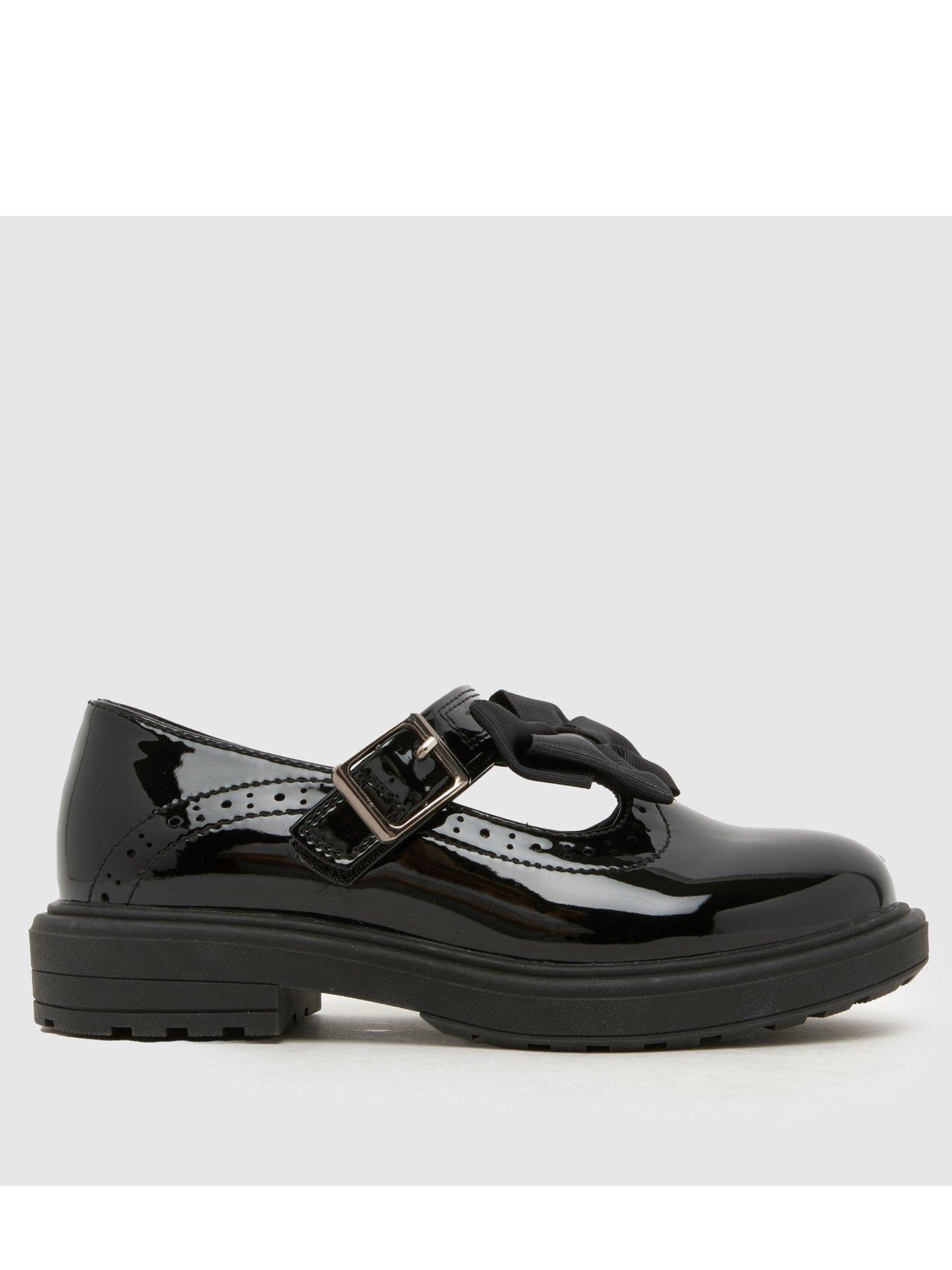 Schuh Patent Bow T-Bar Shoes - Black