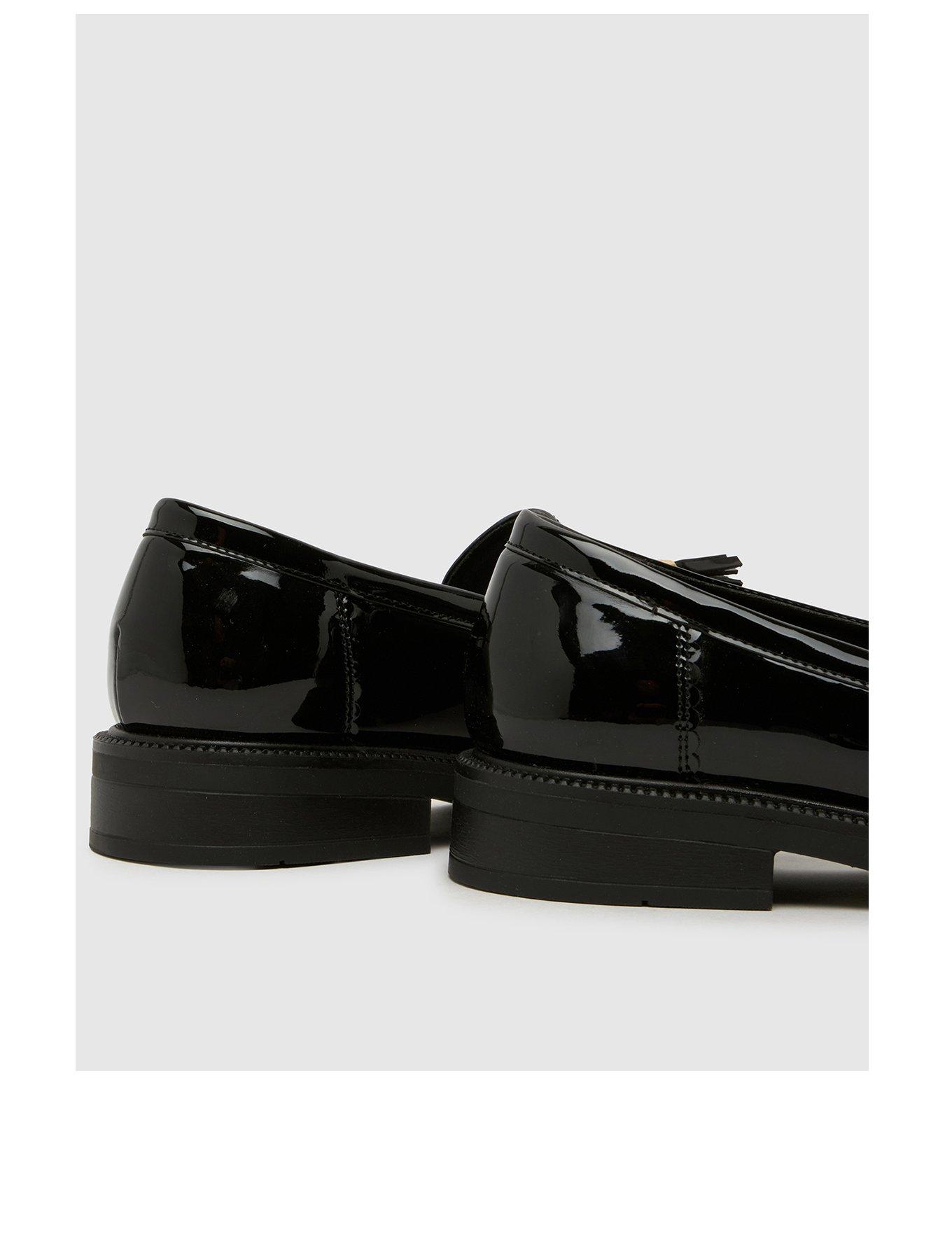 Image 2 of 4 of Schuh Girls' Patent Tassel Loafers with Fringe Detail - Black