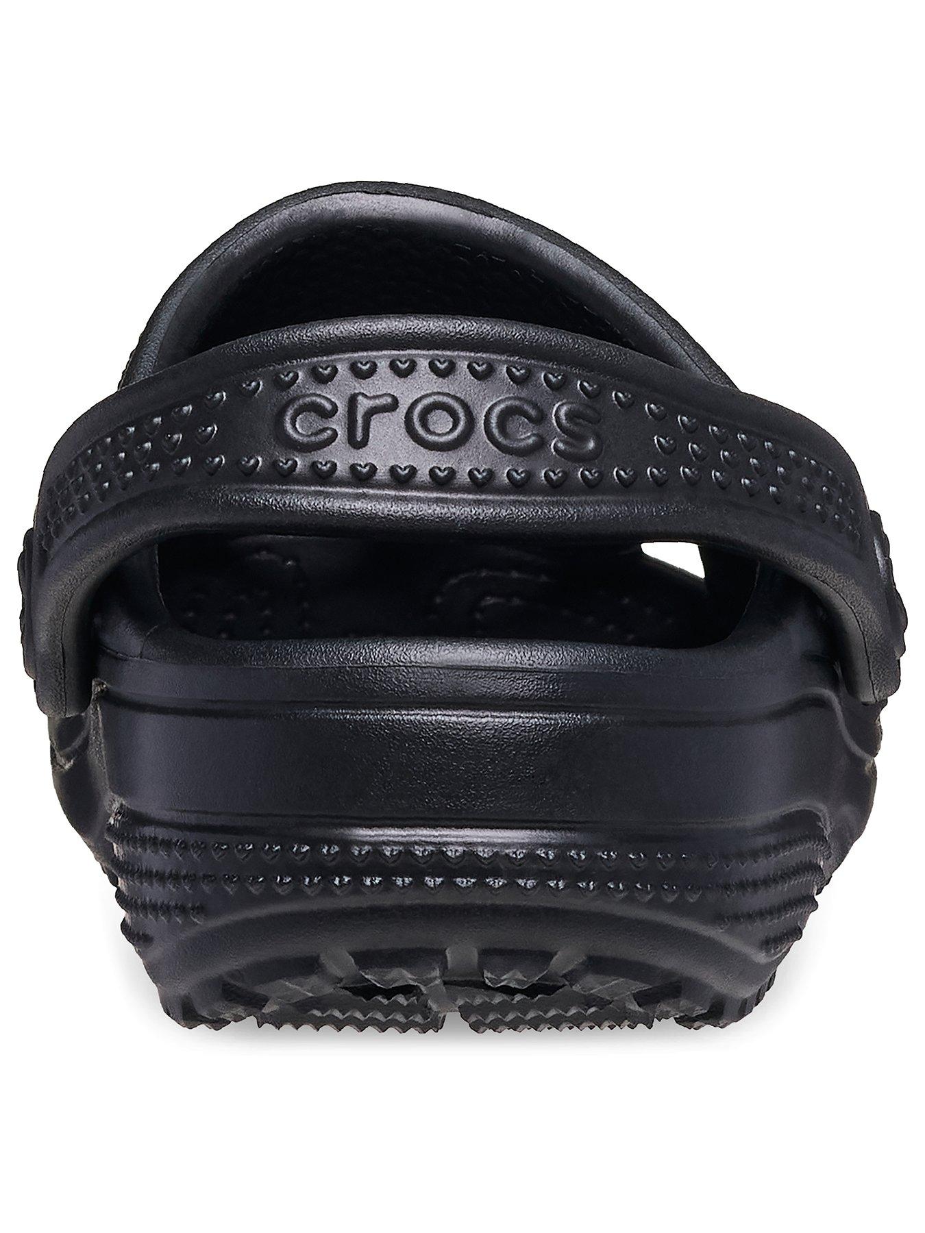 Image 3 of 6 of Crocs Girls Hearts Cut-Out Strap Clogs - Black