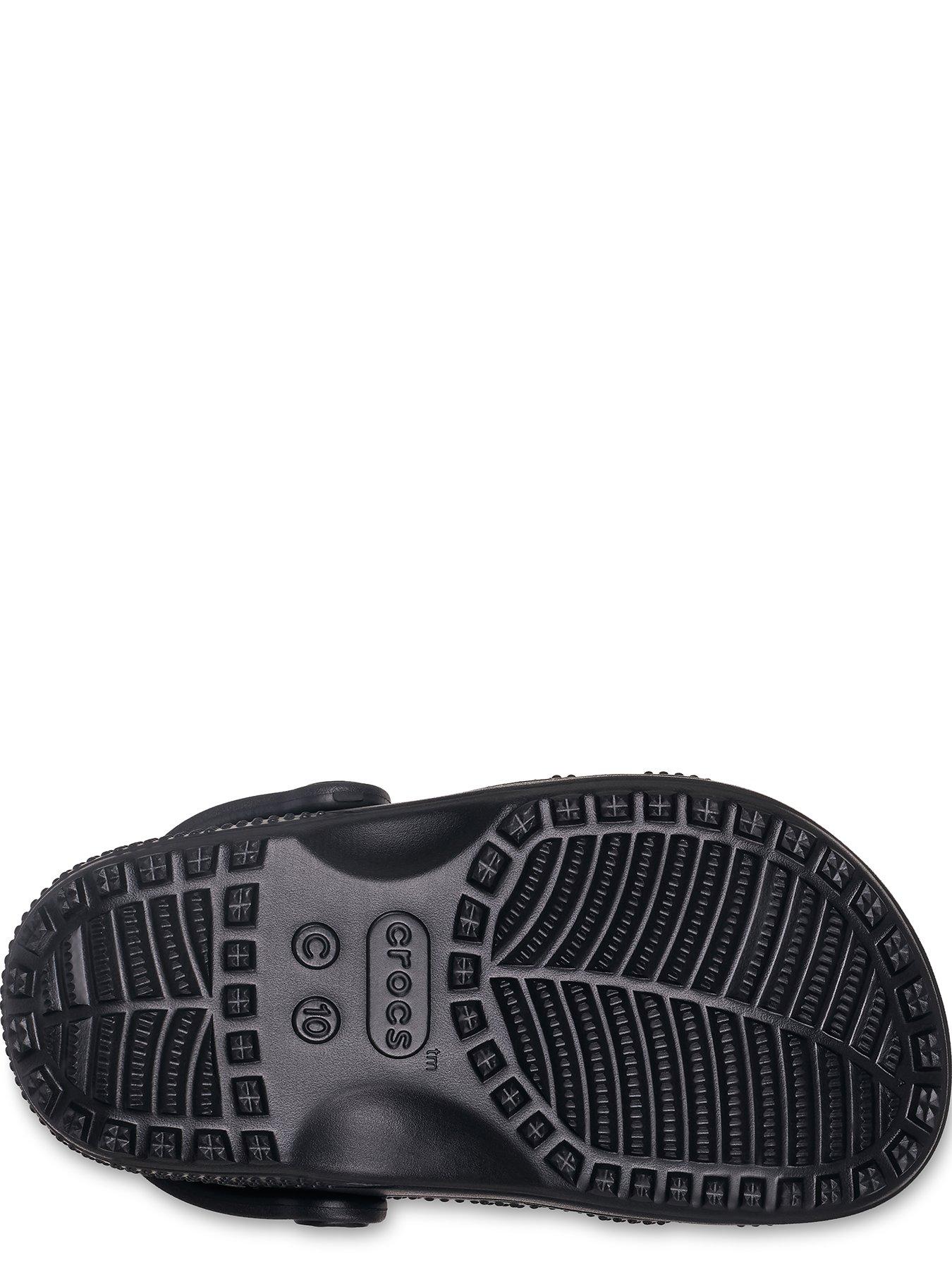 Image 5 of 6 of Crocs Girls Hearts Cut-Out Strap Clogs - Black