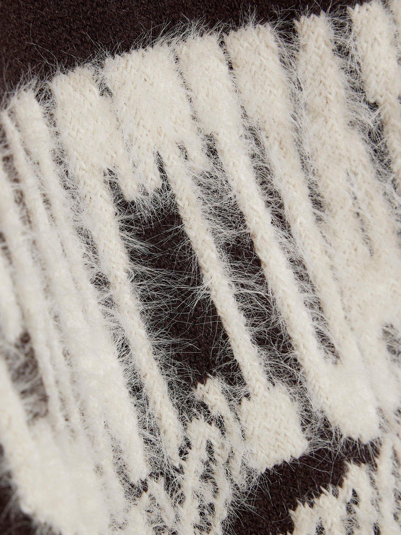 Image 3 of 4 of River Island Mini Mini Boys Fluffy Sanctuaire Jumper - Brown