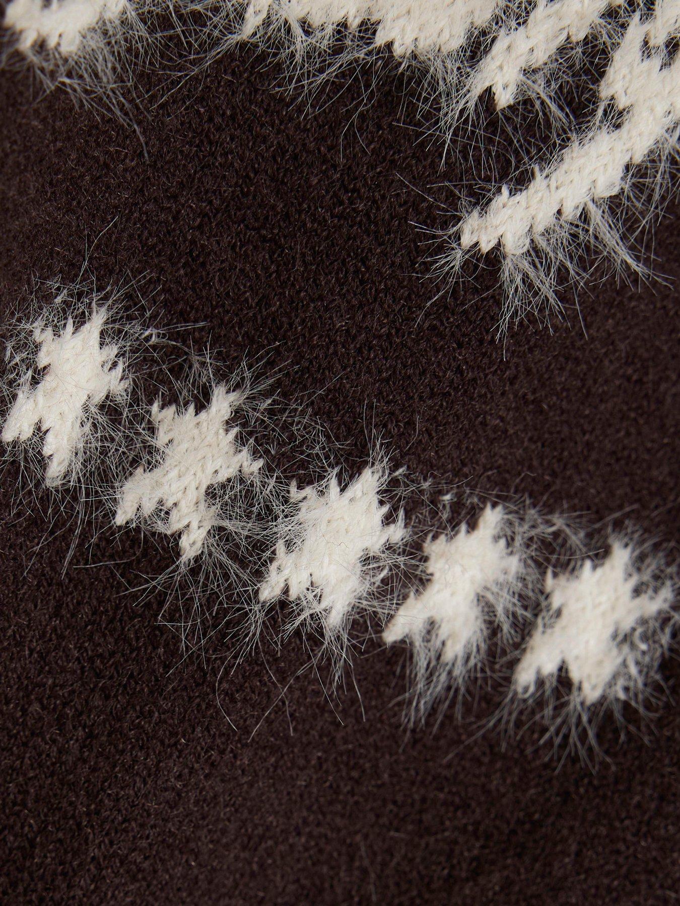 Image 4 of 4 of River Island Mini Mini Boys Fluffy Sanctuaire Jumper - Brown