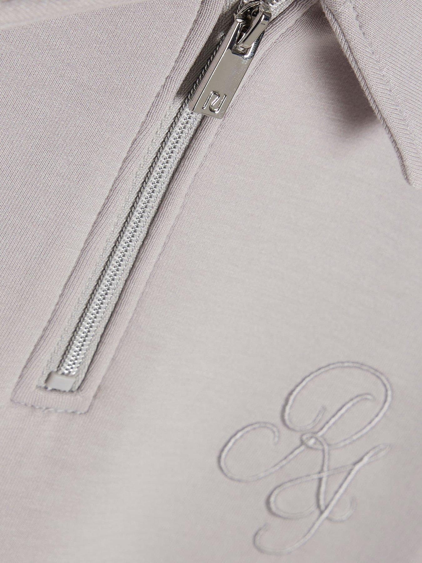 Image 5 of 5 of River Island Mini Boys Zip Neck Monogram 2 Piece Set - Grey