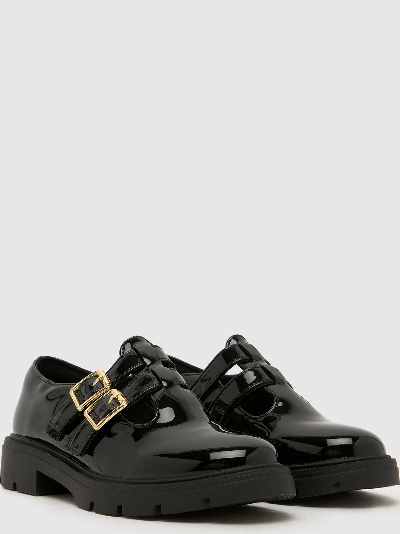 Image 4 of 4 of Schuh Patent Double Strap Mary Jane - Black