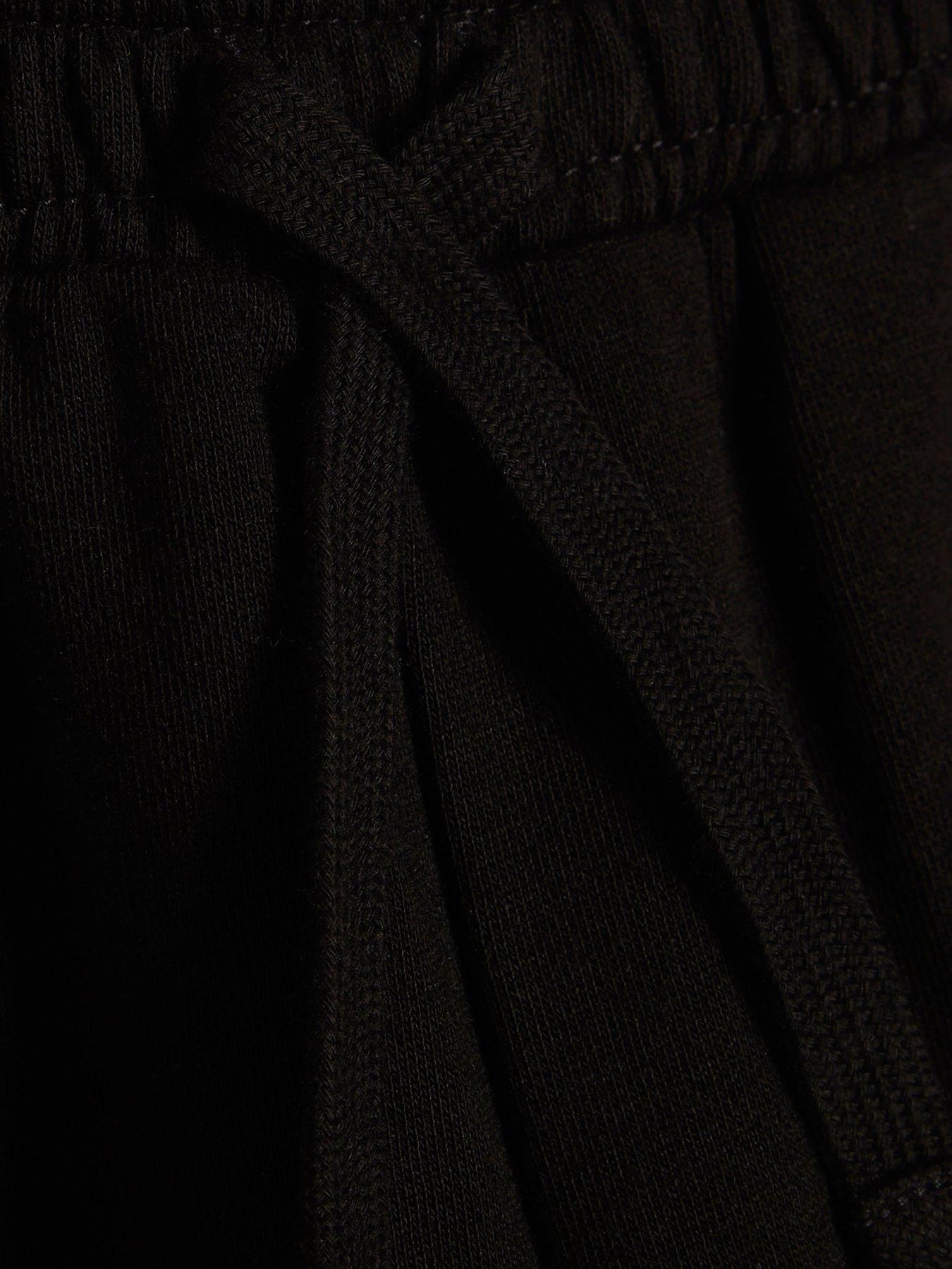 Image 4 of 4 of River Island Girls Ri Script Wide Leg Joggers - Black