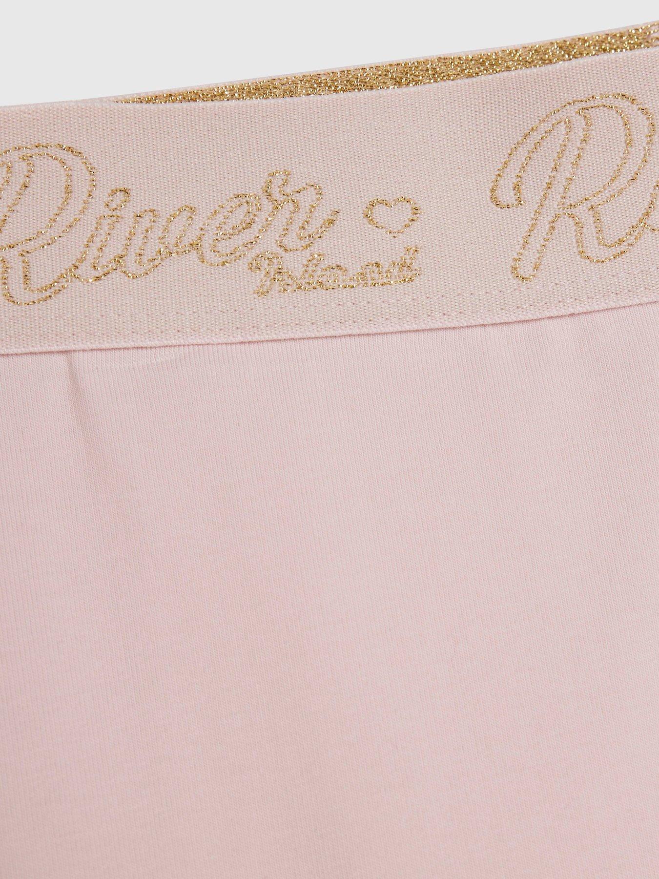 Image 3 of 4 of River Island Girls Scripty Flared Leg Leggings - Pink