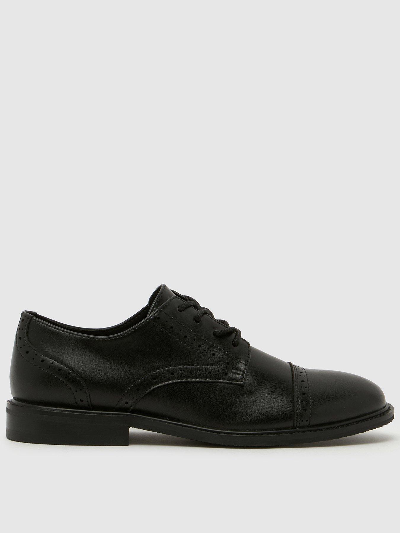 Image 1 of 4 of Schuh Older Brogue Lace Up School Shoes - Black