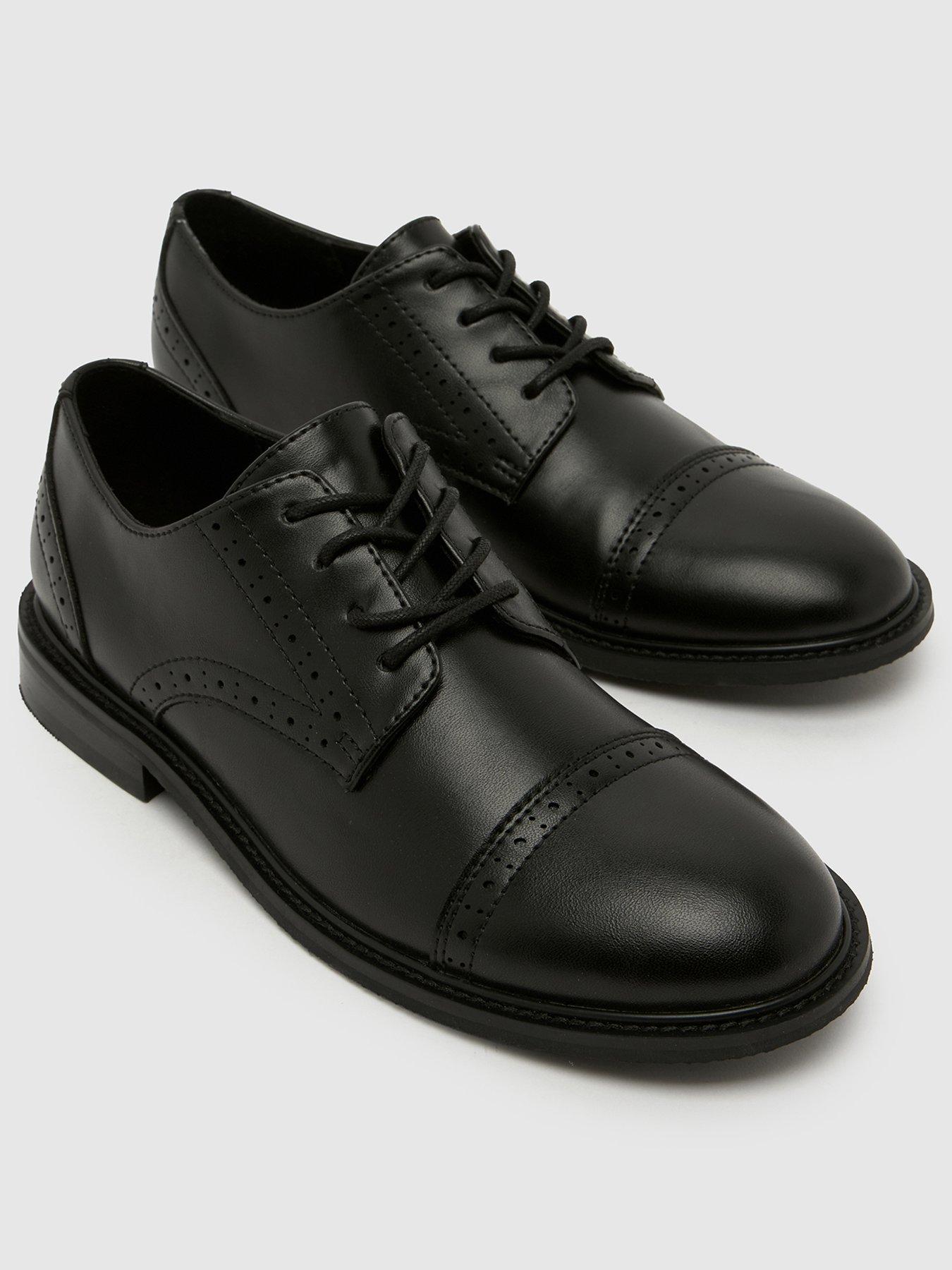 Image 3 of 4 of Schuh Older Brogue Lace Up School Shoes - Black