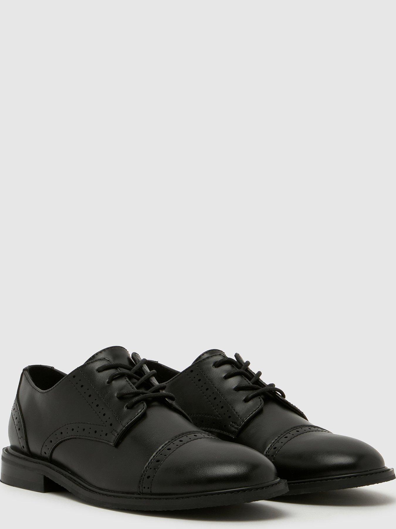 Image 4 of 4 of Schuh Older Brogue Lace Up School Shoes - Black