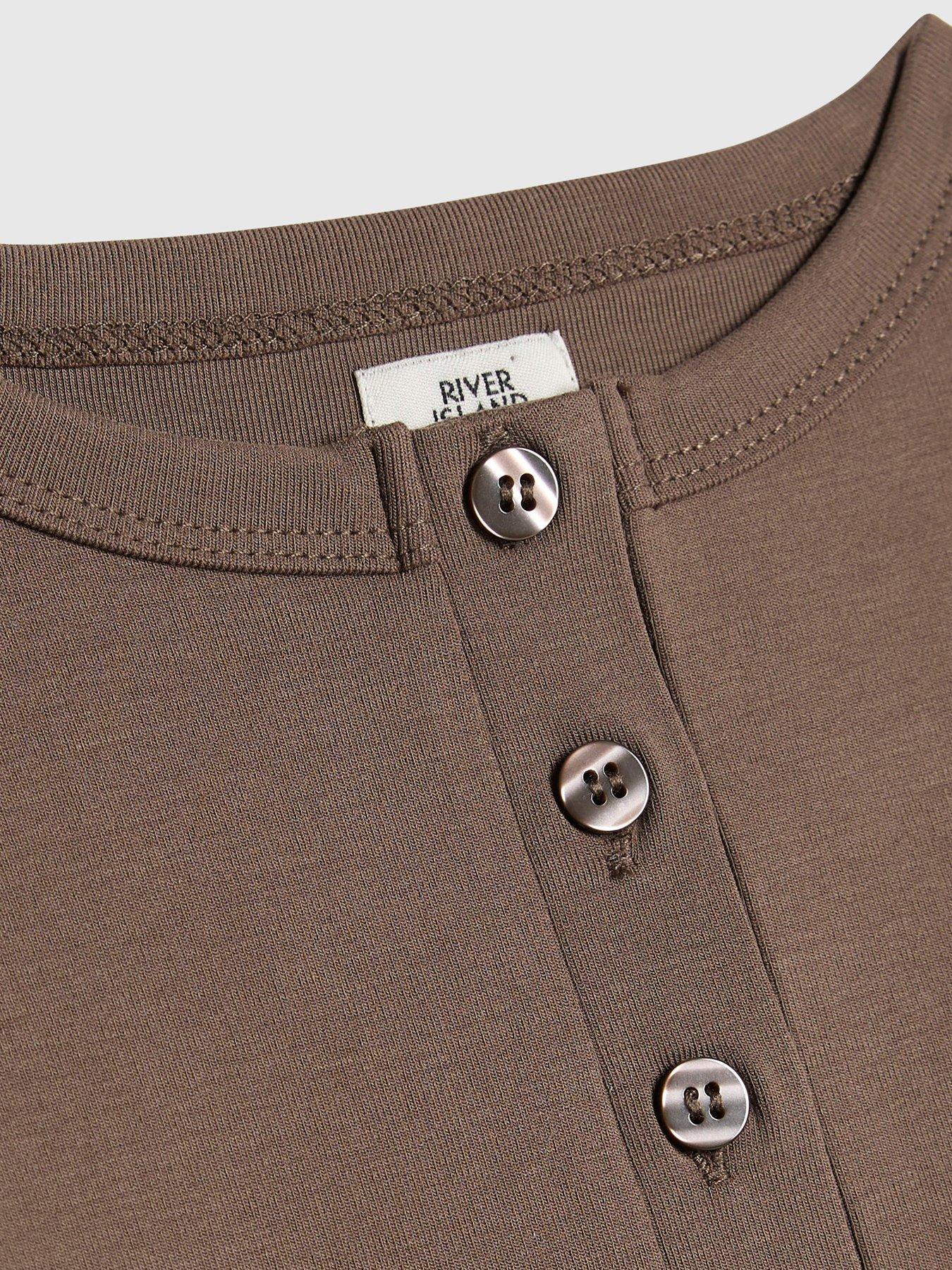 Image 4 of 4 of River Island Girls Soft Touch Cardigan - Brown