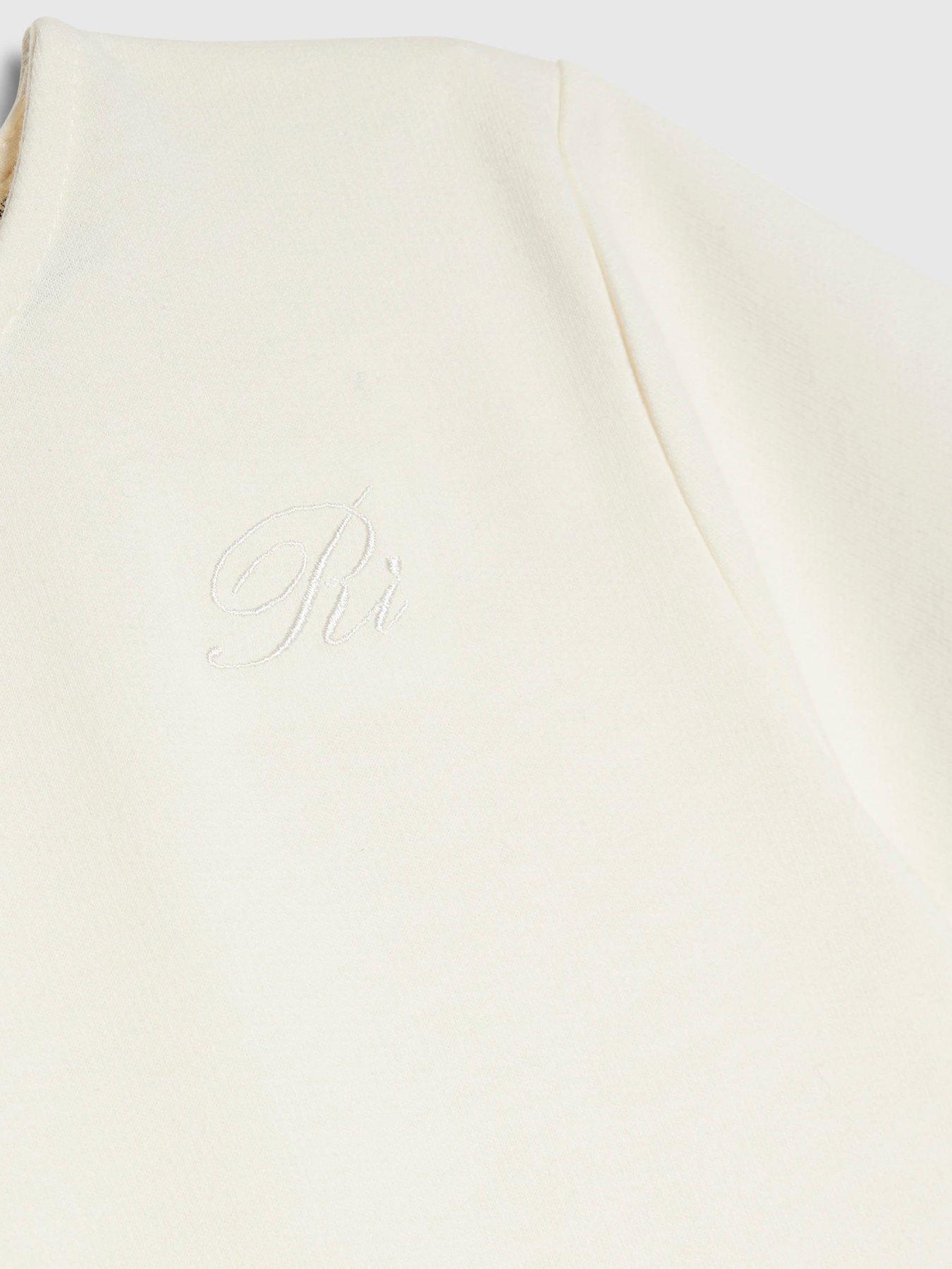 Image 4 of 4 of River Island Mini Mini Girls Bubble Hem Skirt Dress - Cream