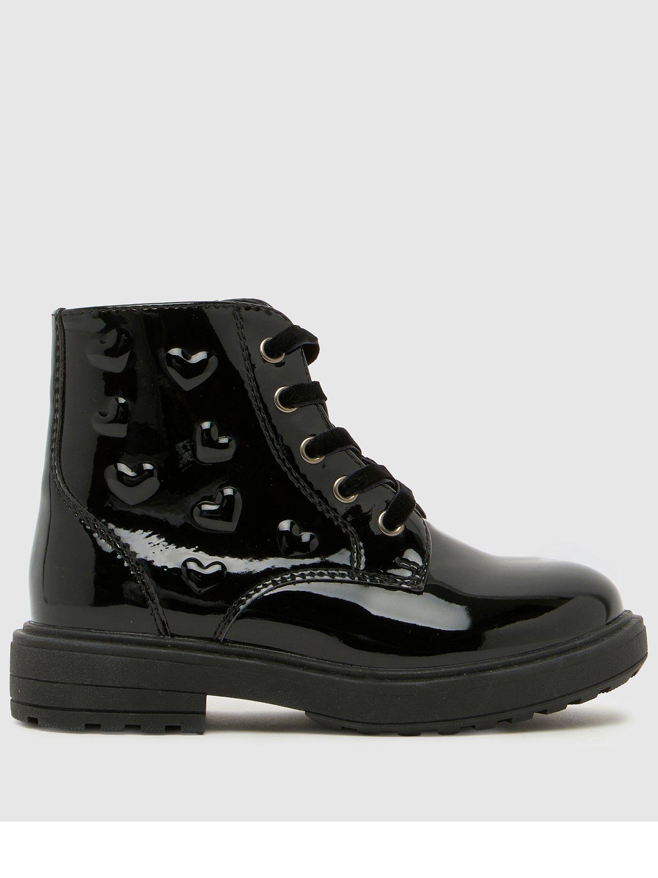 Image 1 of 4 of Schuh Girls' Cuddle Heart Boots - Black