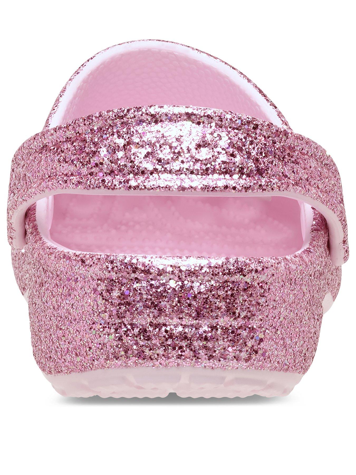 Image 3 of 7 of Crocs Junior Classic Chunky Glitter Clog - Pink Milk