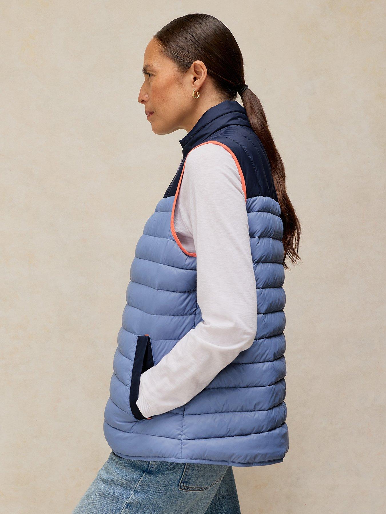Image 4 of 6 of White Stuff Rhea Quilted Gilet - Blue