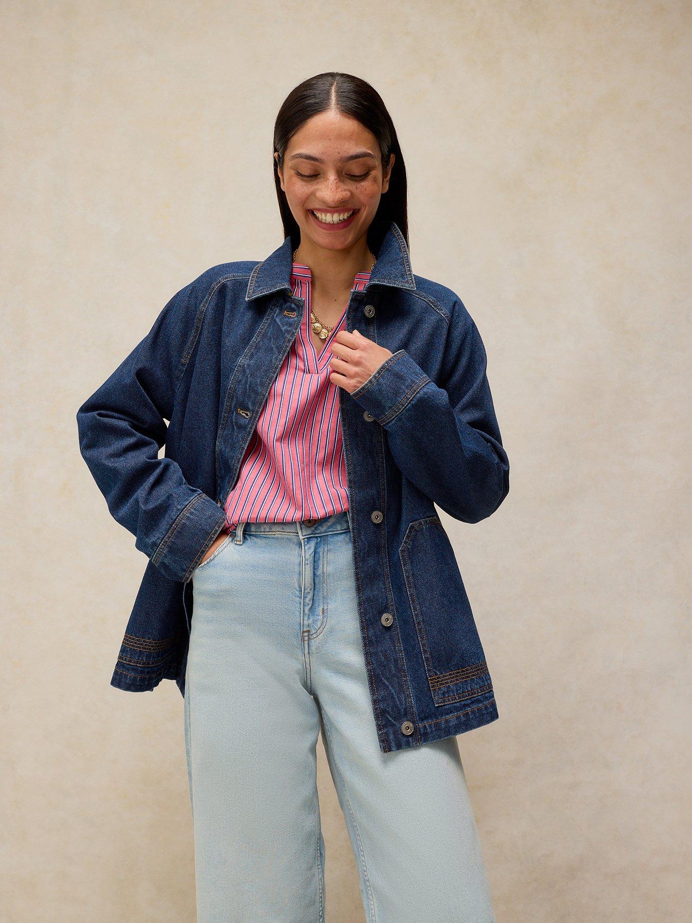 White Stuff Benny Denim Barn Jacket - Blue