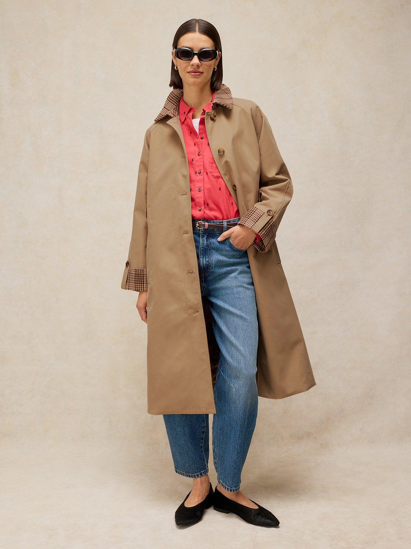 Image 1 of 6 of White Stuff Cole Trench Coat - Brown