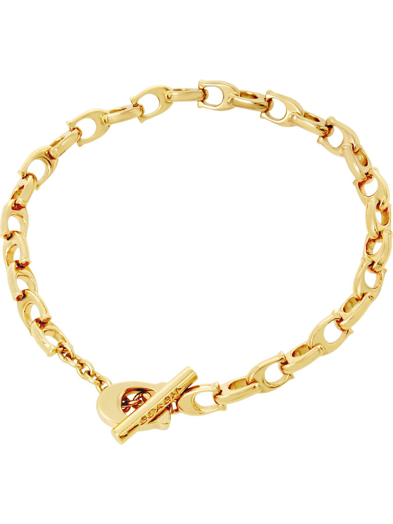 COACH Link C Chain Flex Bracelet