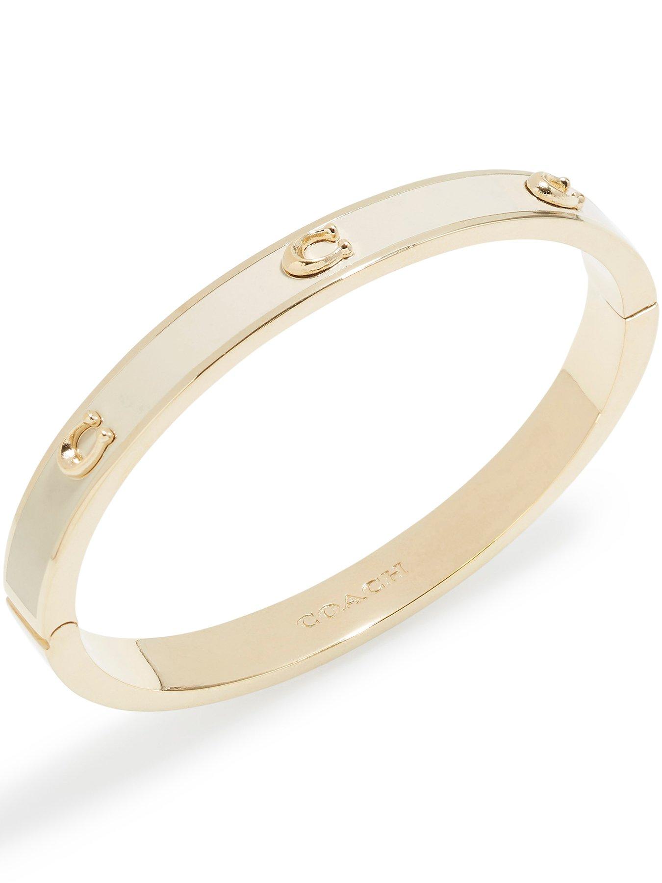 Image 2 of 3 of COACH Pegged C Enamel Hinge Bangle