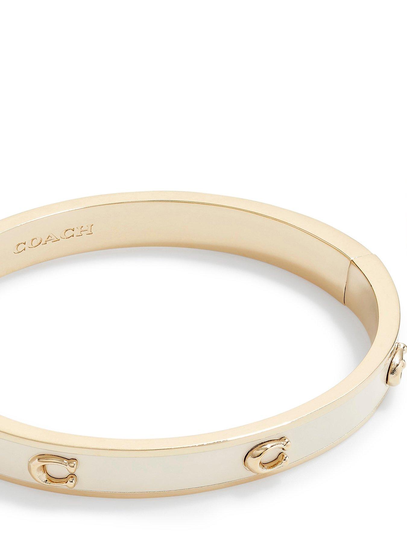 Image 3 of 3 of COACH Pegged C Enamel Hinge Bangle