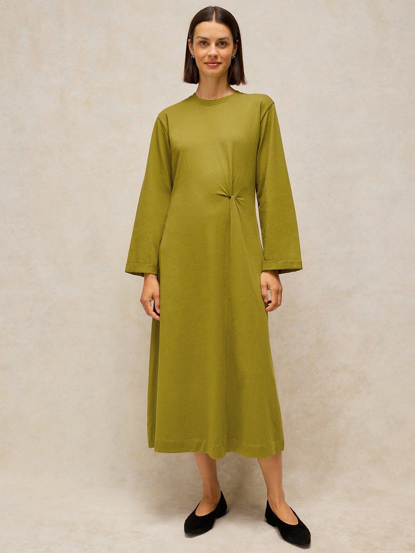 White Stuff Gracie Twist Dress - Green