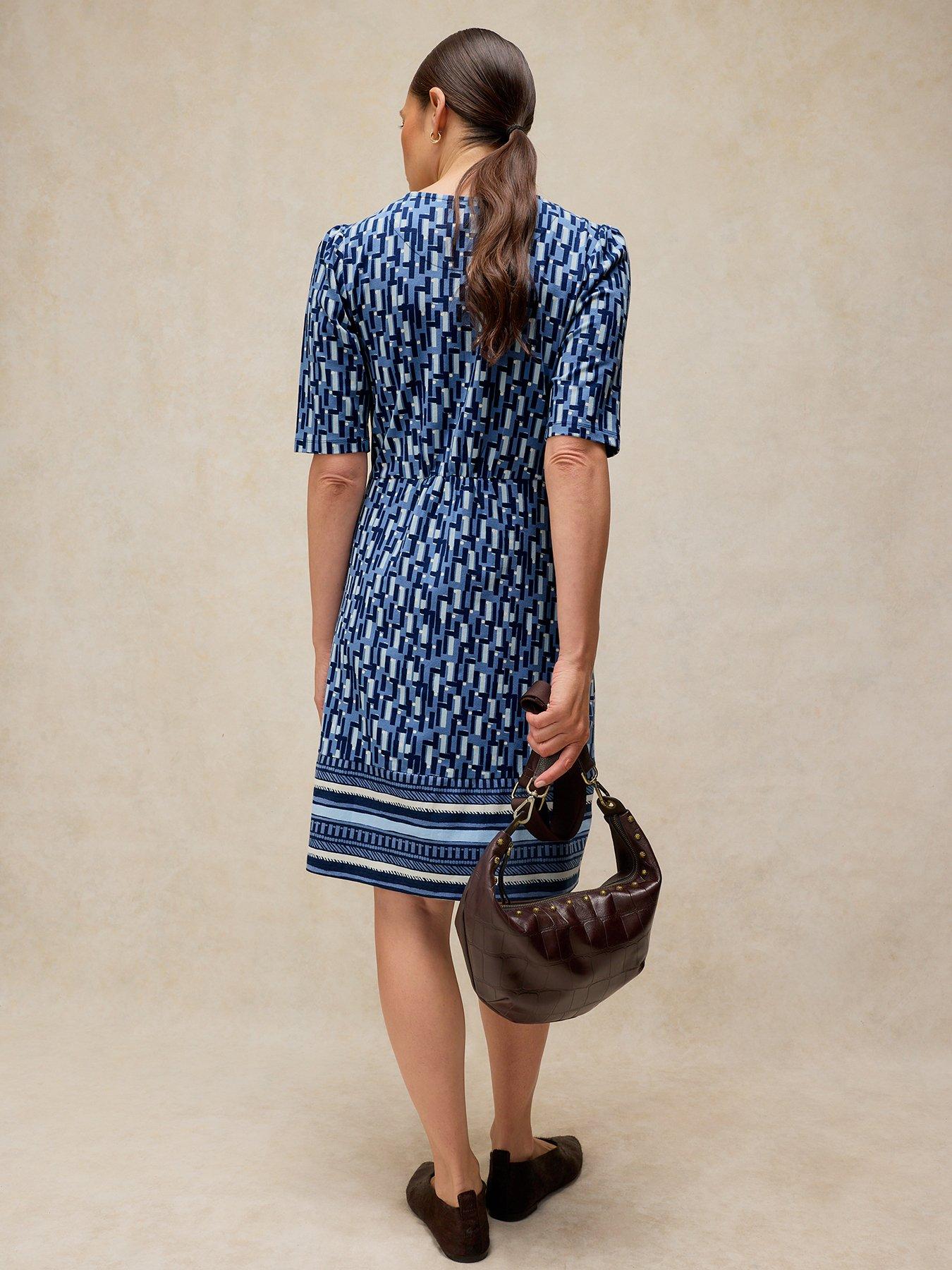 Image 2 of 6 of White Stuff Olivia Jersey Dress - Blue
