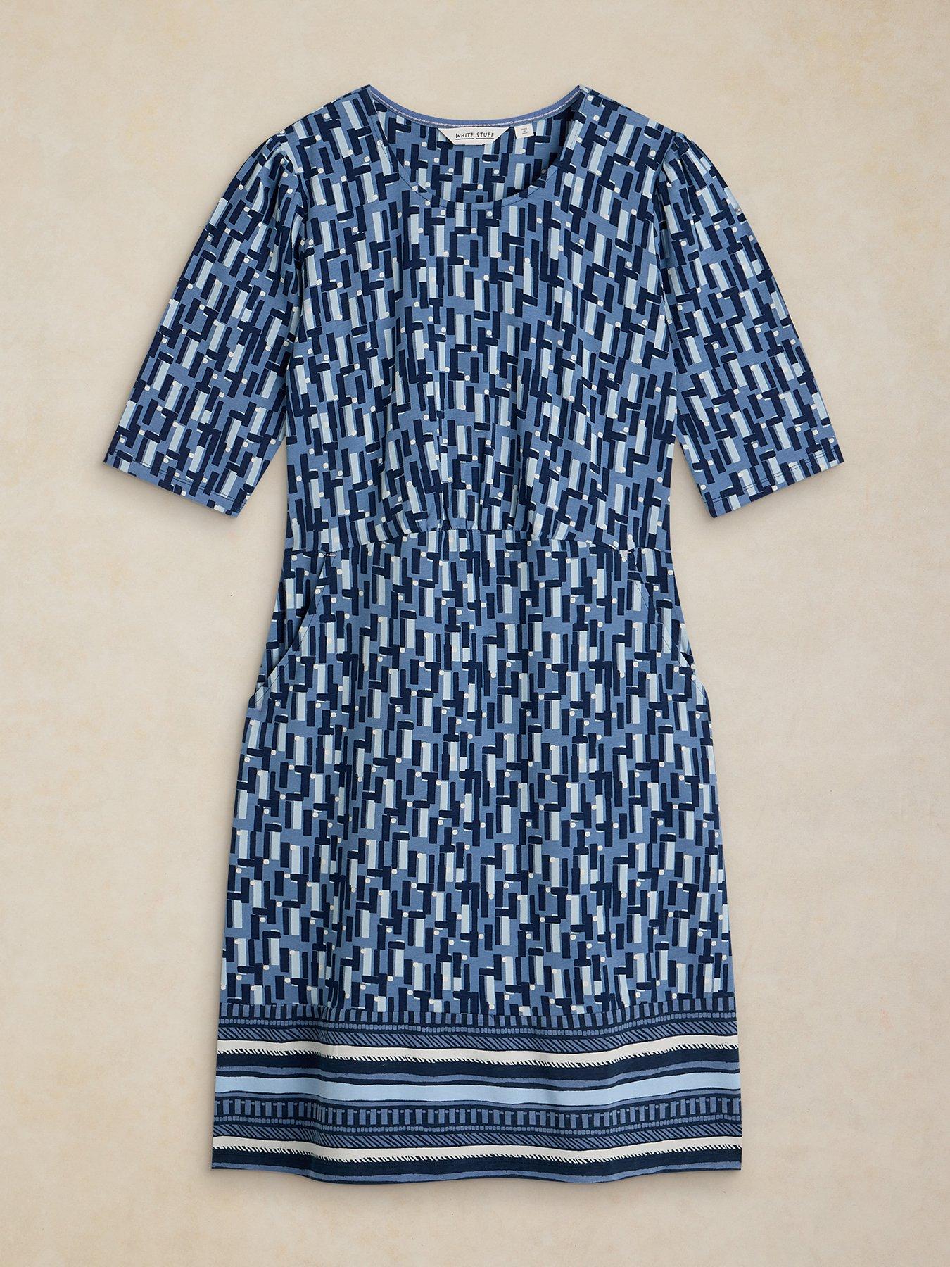 Image 5 of 6 of White Stuff Olivia Jersey Dress - Blue